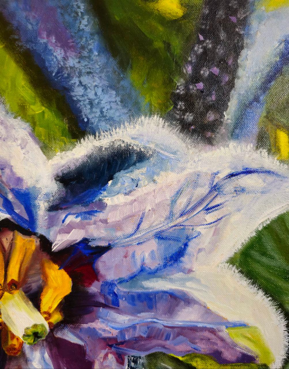 Purple Provider.Series of paintings  plants that feed us. For Sale 3