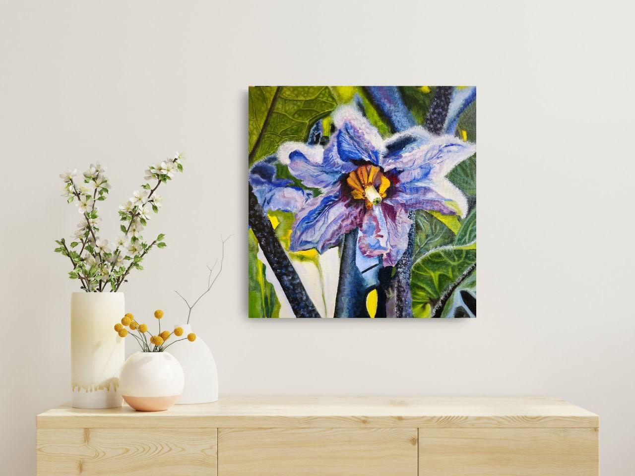 Purple Provider.Series of paintings  plants that feed us. For Sale 6