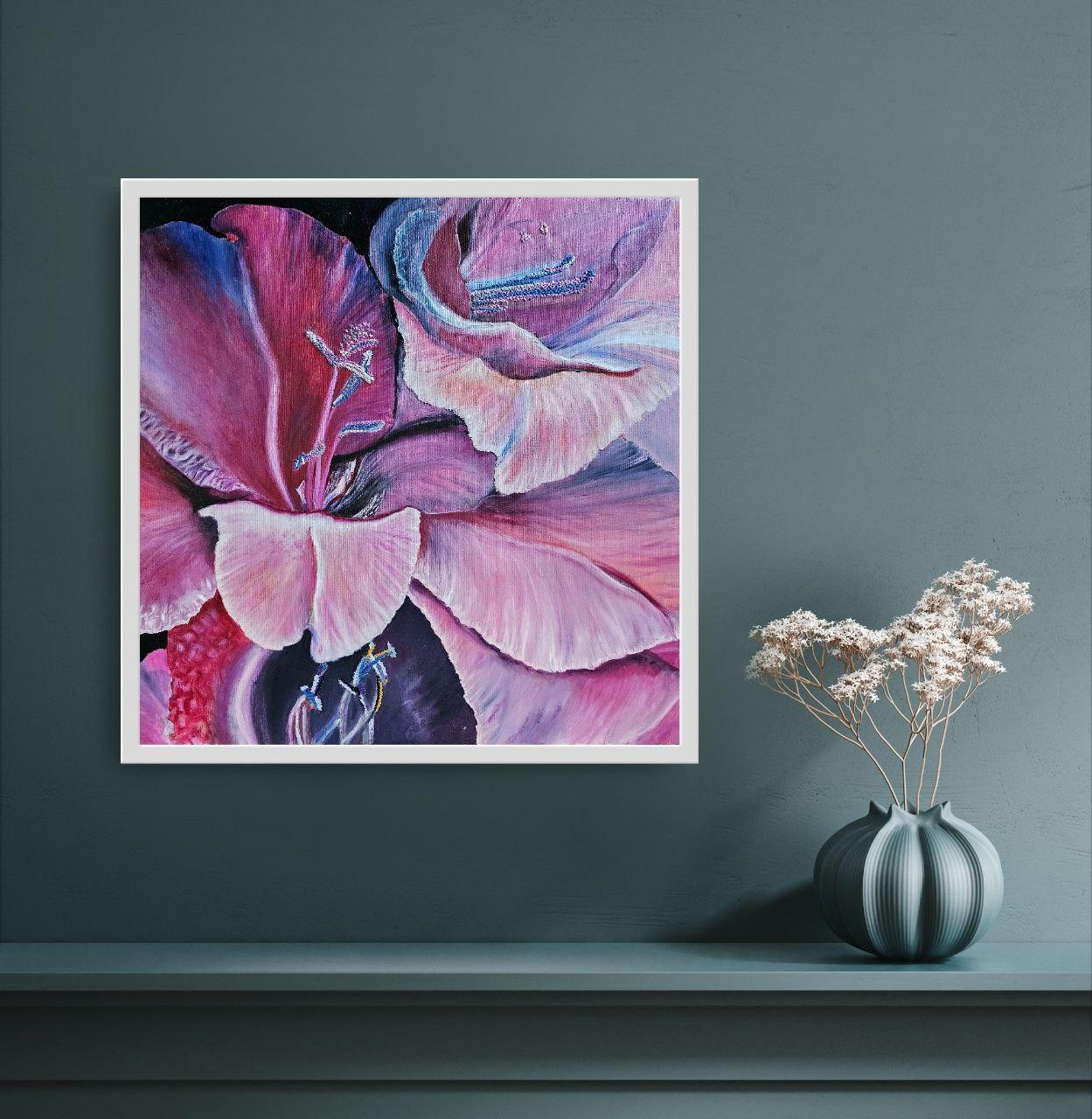 Momenti salvati - Abstract Painting Viola di Tetiana Adamovich