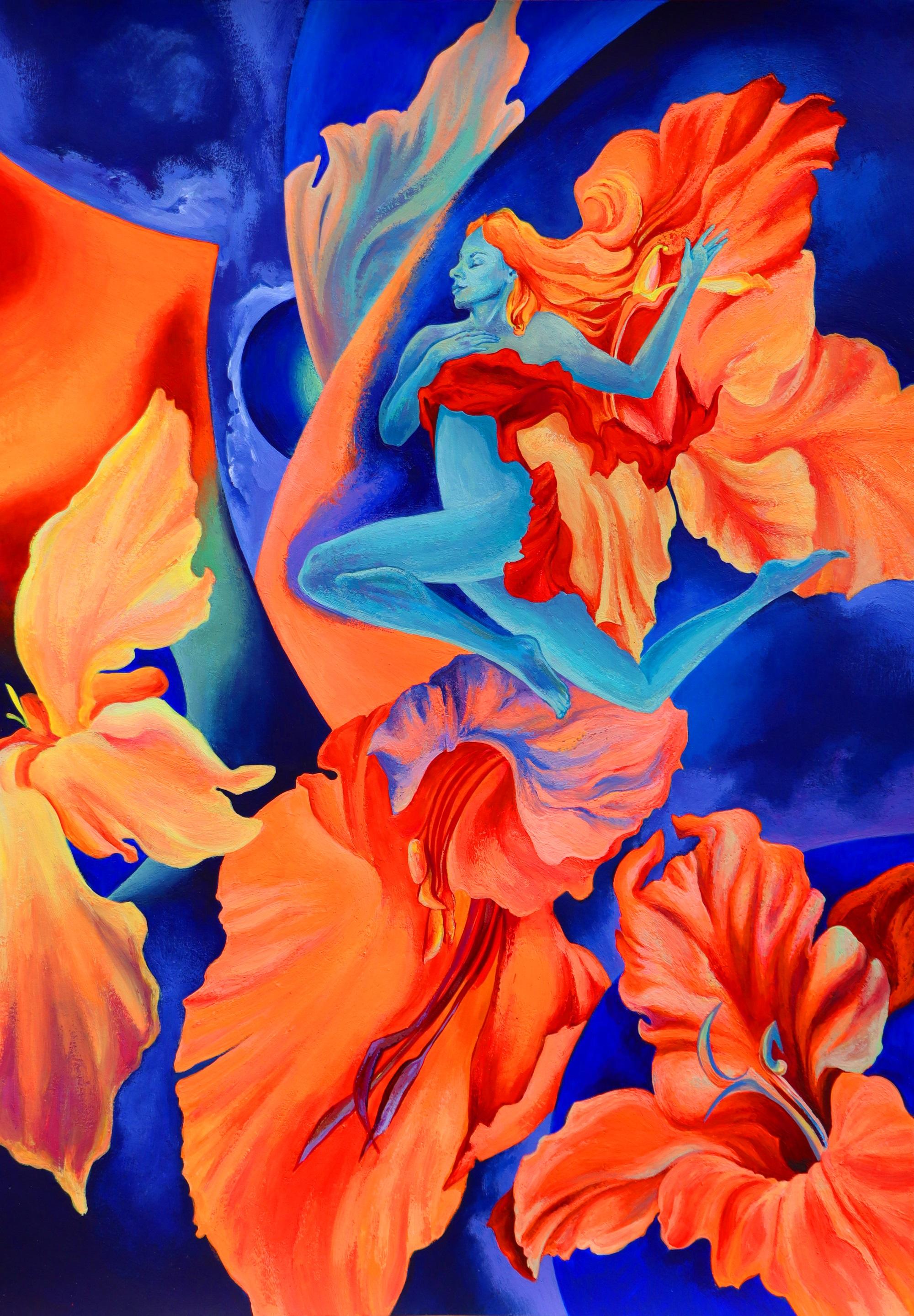 Tetiana Borys Abstract Painting - Fantastic woman