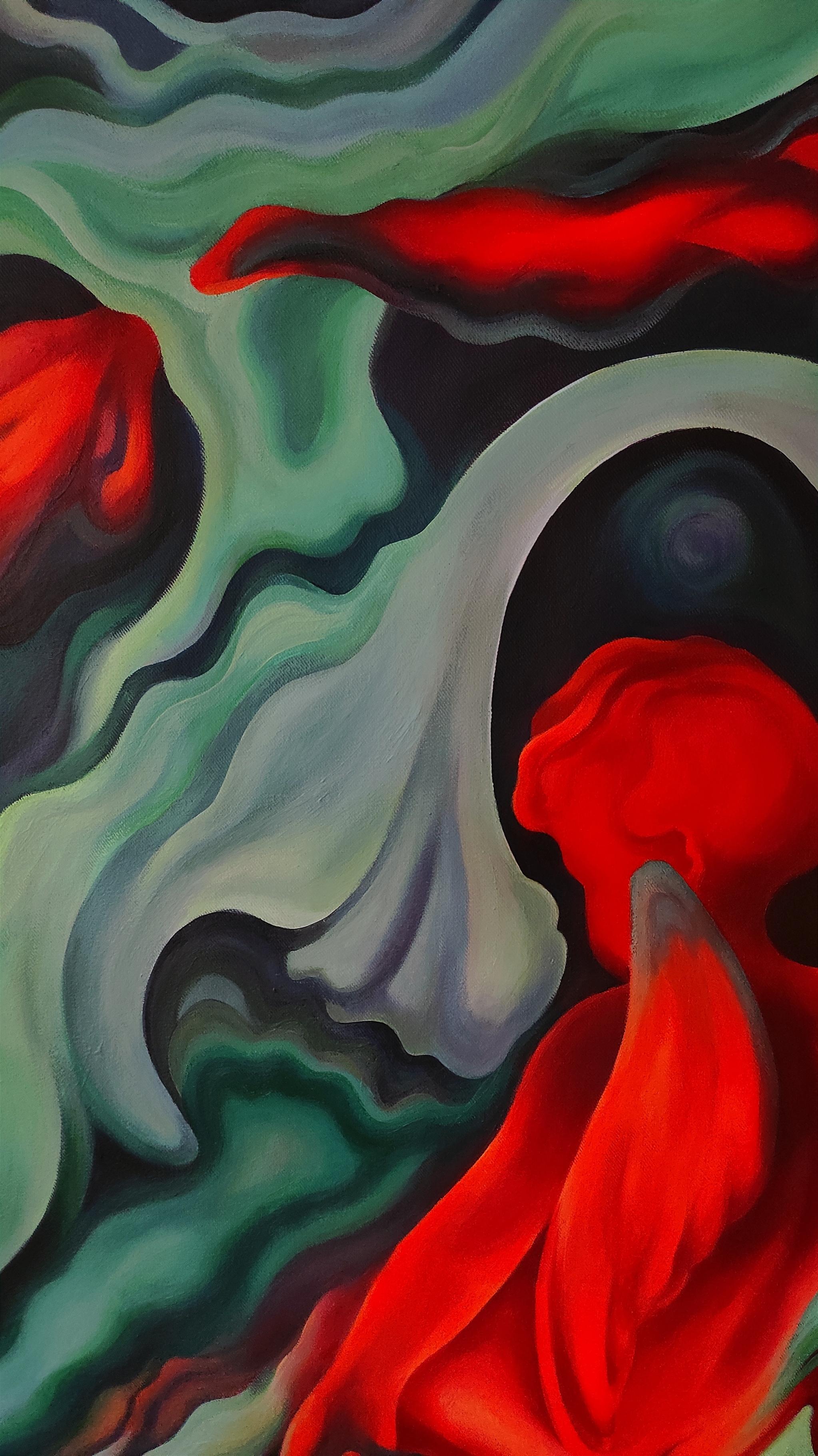 Einsamkeit (Schwarz), Portrait Painting, von Tetiana Borys