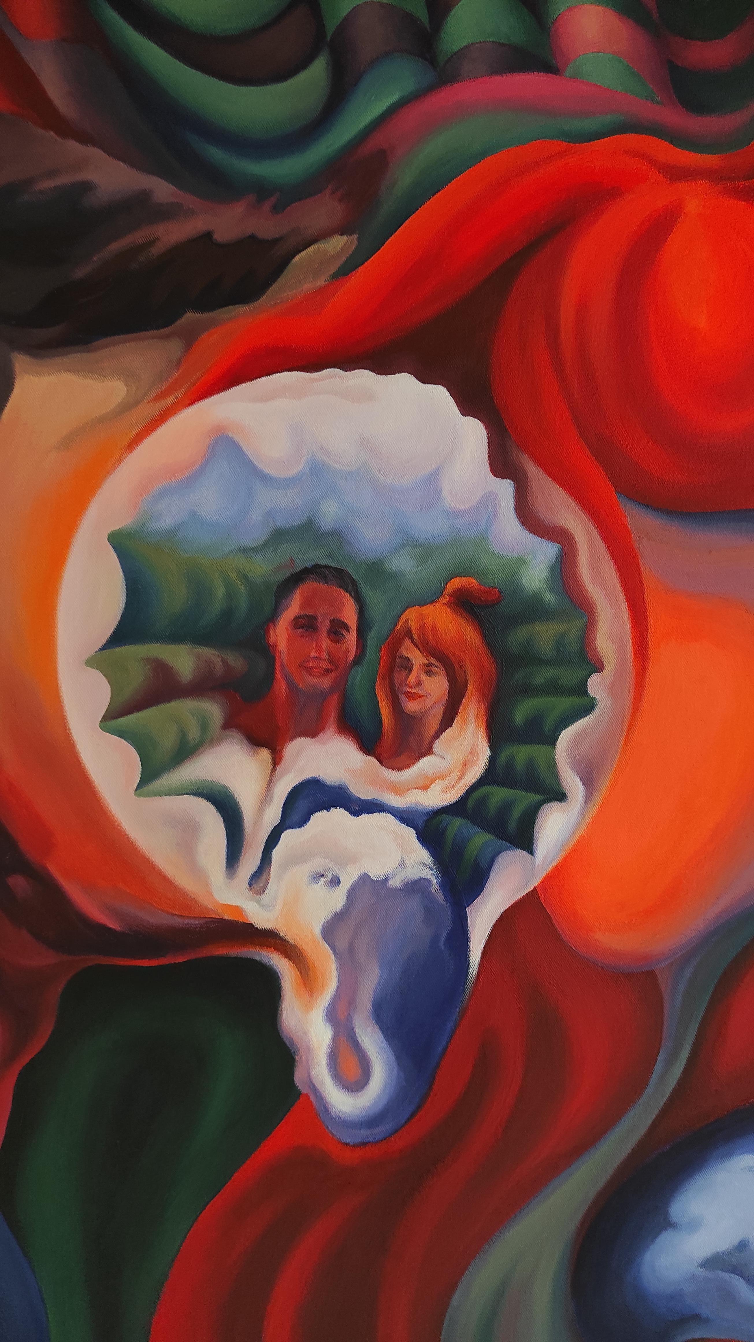 Reciprocity - Black Abstract Painting by Tetiana Borys