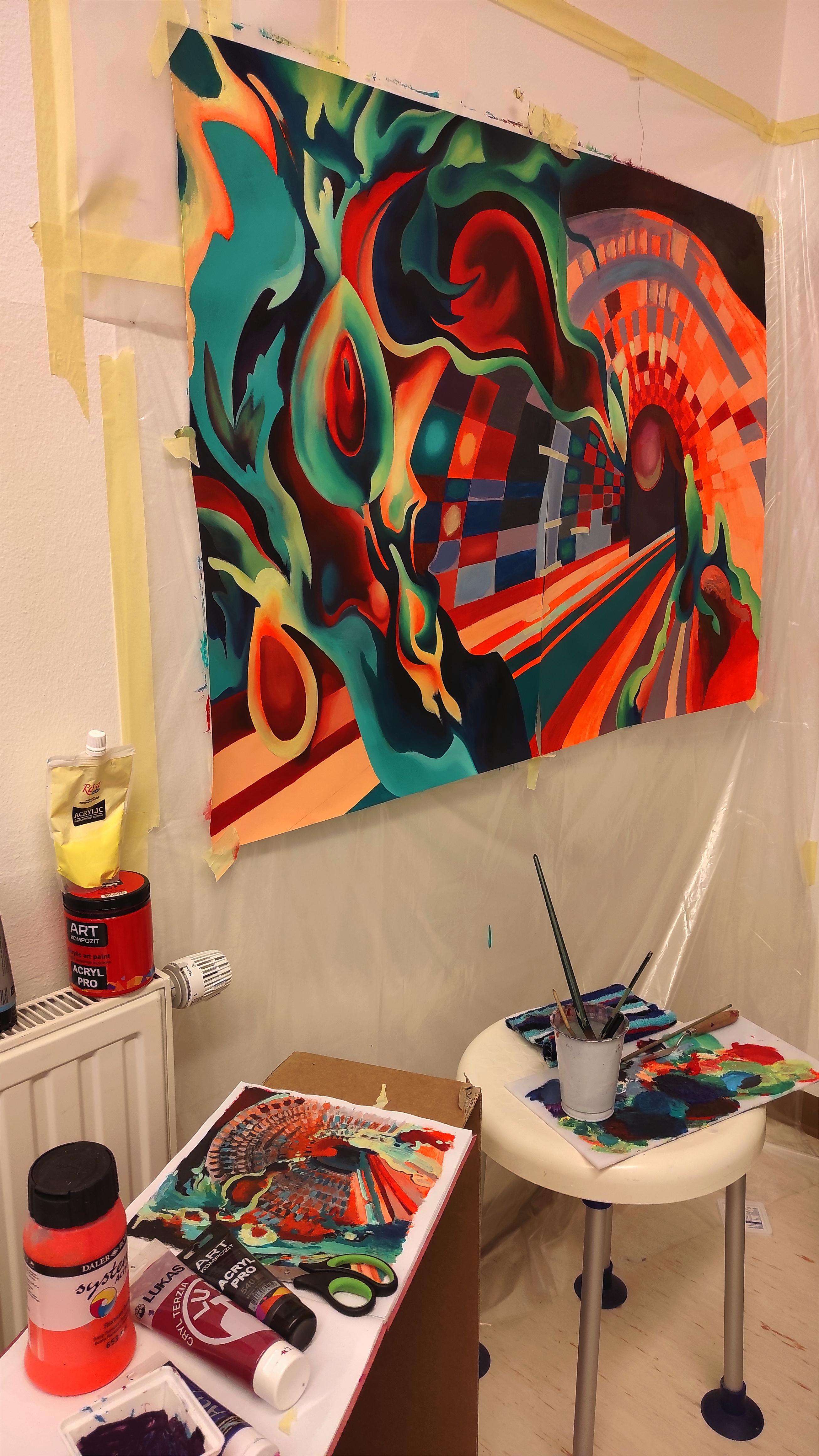 Die Heiligkeit der Seele (Diptychon) (Schwarz), Abstract Painting, von Tetiana Borys