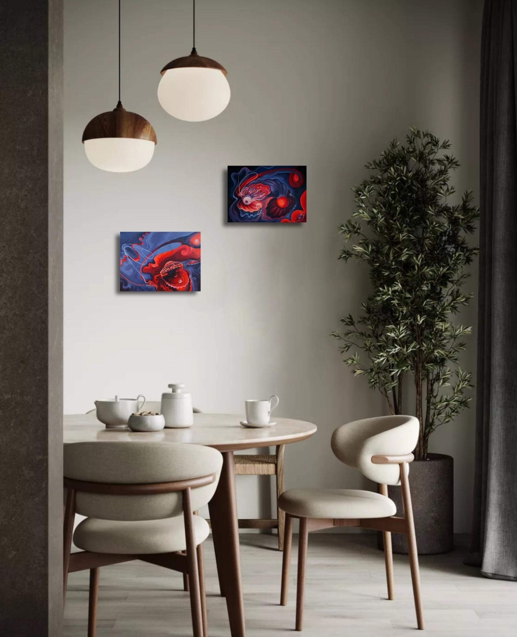 Das Glühen des Abgrunds. Diptychon im Angebot 8