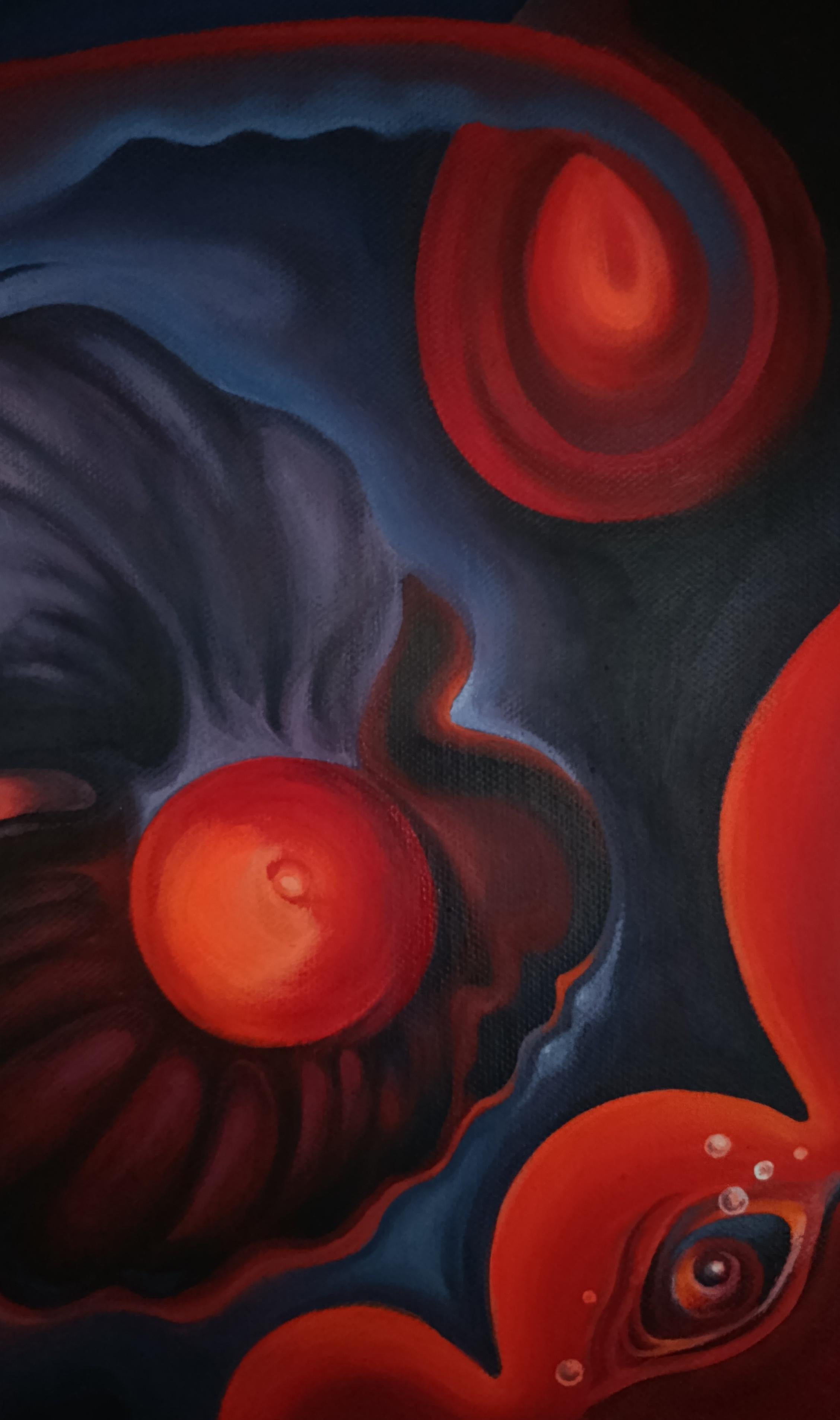 Das Glühen des Abgrunds. Diptychon (Violett), Abstract Painting, von Tetiana Borys