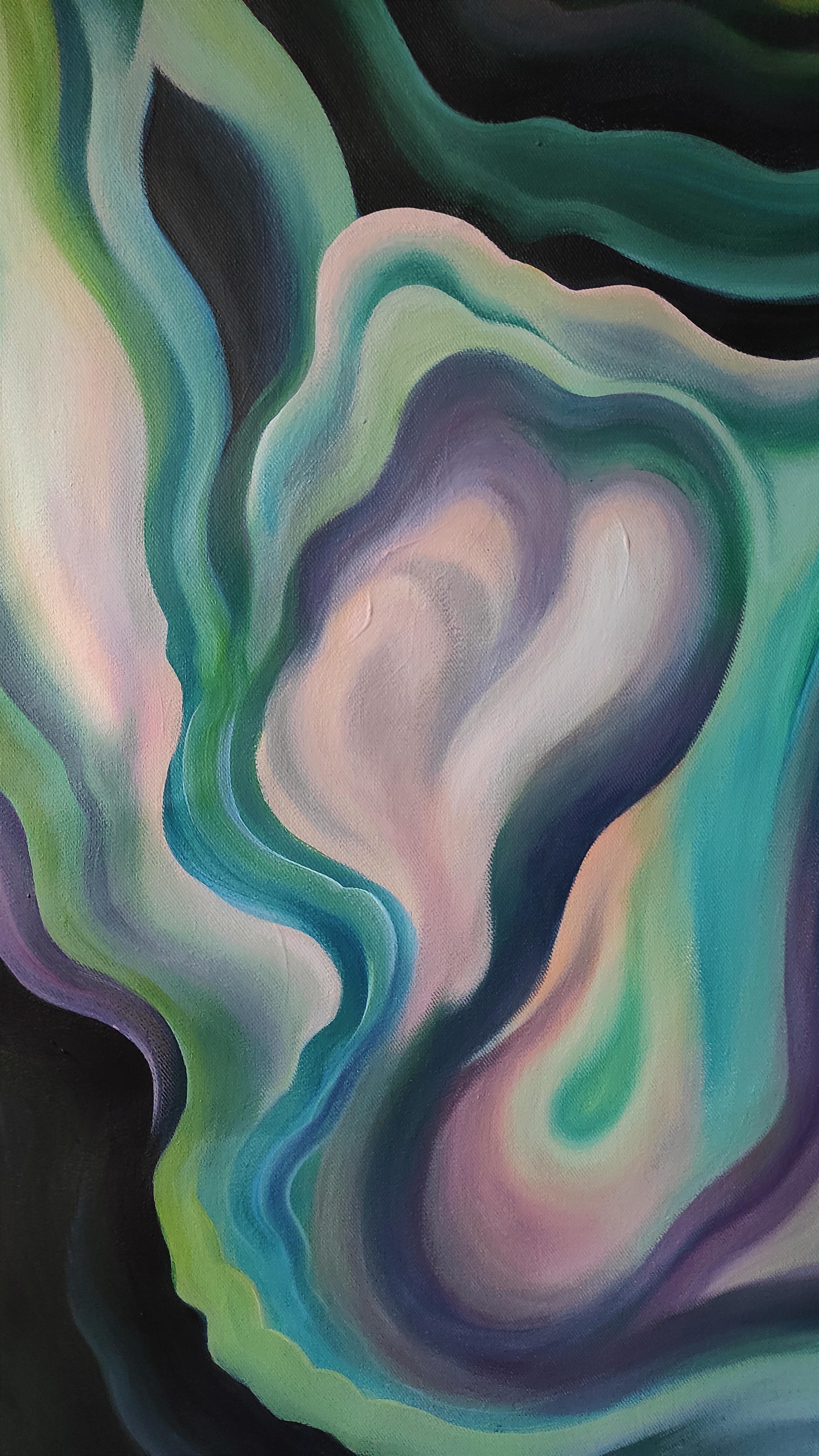 Der Duft des Gartens (Schwarz), Portrait Painting, von Tetiana Borys