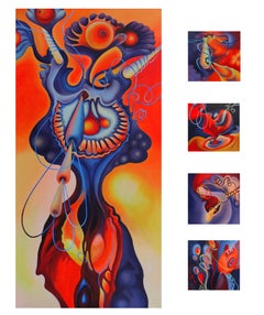 Virtual insemination (Fusion - big painting, Embryo, Flower, Path, Capsule)