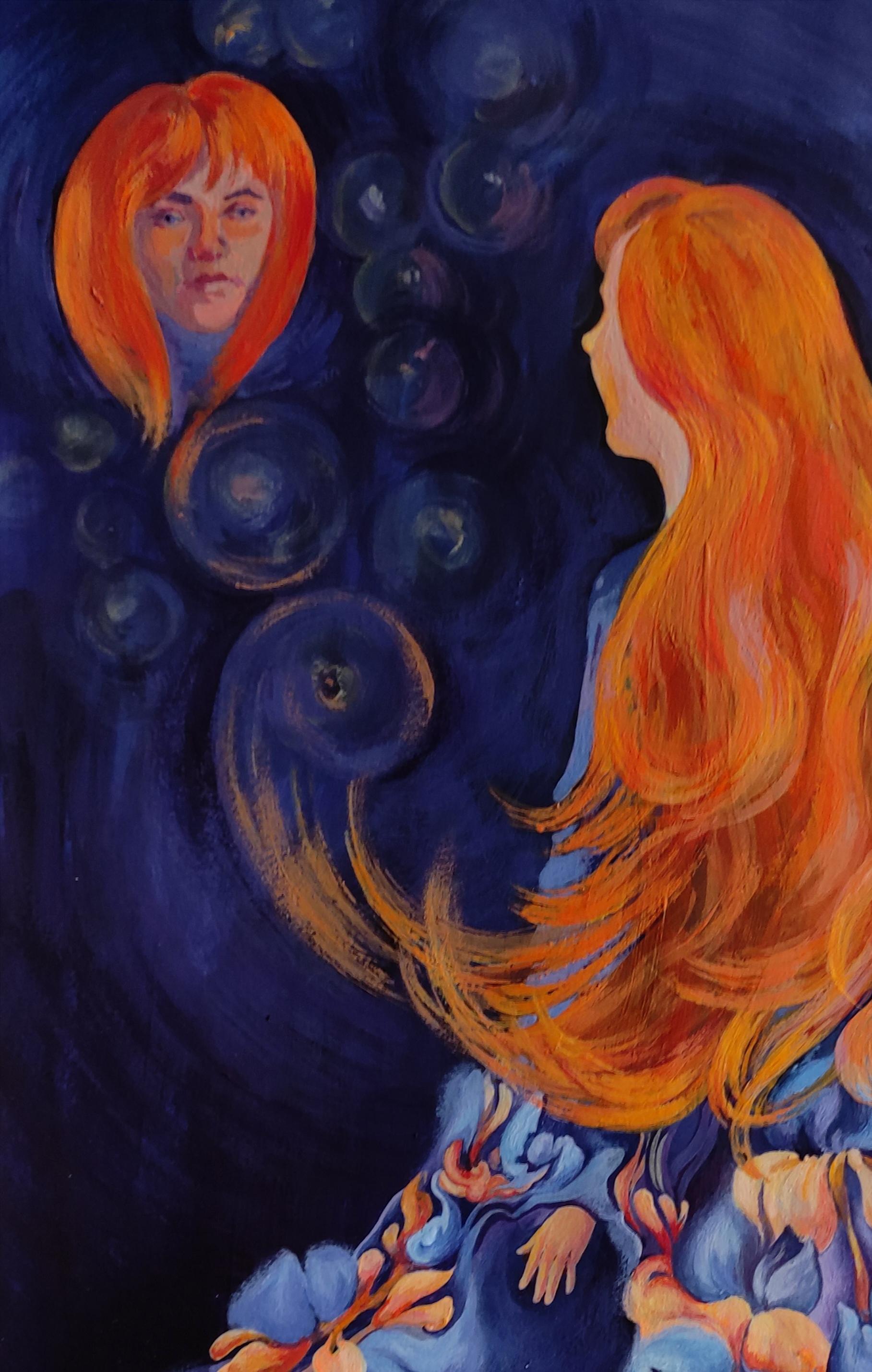 Women's mirror - Painting by Tetiana Borys