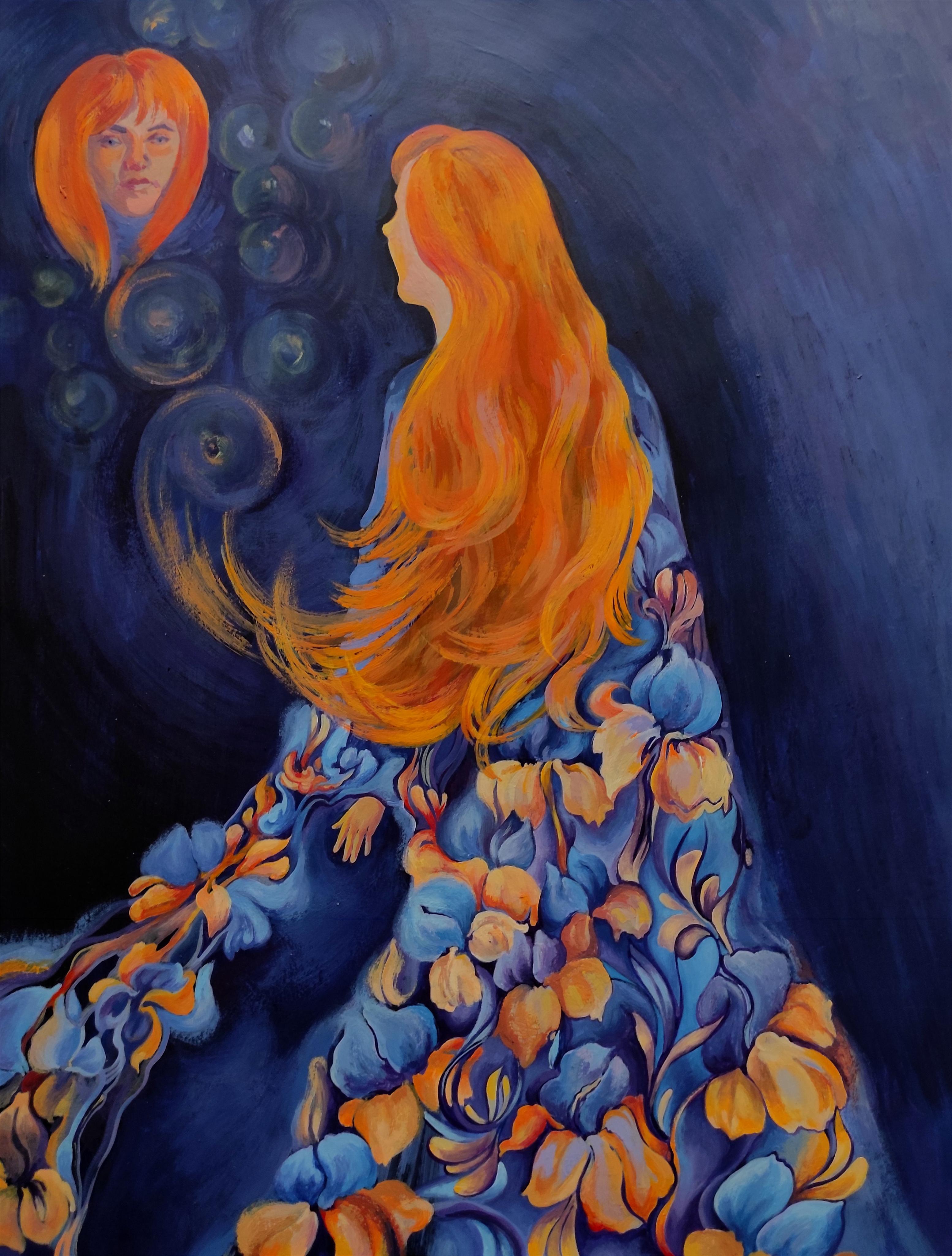Tetiana Borys Abstract Painting - Women's mirror