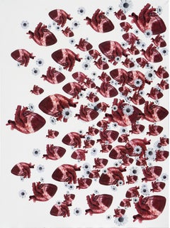 "Big Heart (triptych)" 48" x 108" inch by Tetiana Kalivoshko