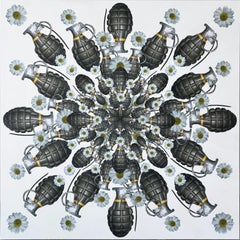 „Explosion Mandala #2“ 48" x 48" Zoll von Tetiana Kalivoshko