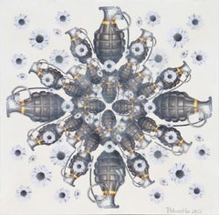 "Explosion Mandala" 24" x 24" pollici di Tetiana Kalivoshko