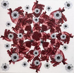 "Mandala del cuore #3" 16" x 16" pollici di Tetiana Kalivoshko