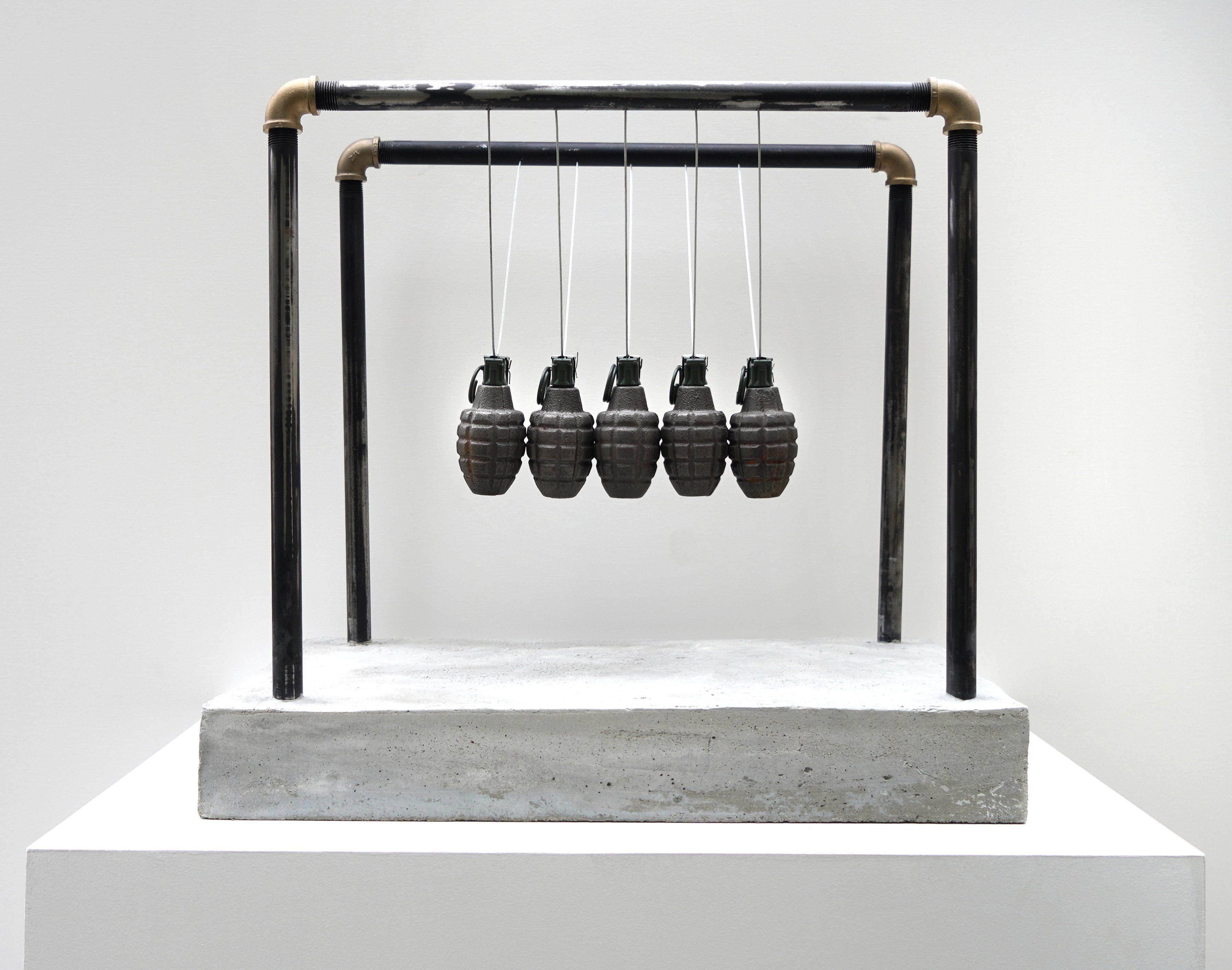 "Cradle of Consequences" Sculpture 21" x 23" x 15" inch by Tetiana Kalivoshko