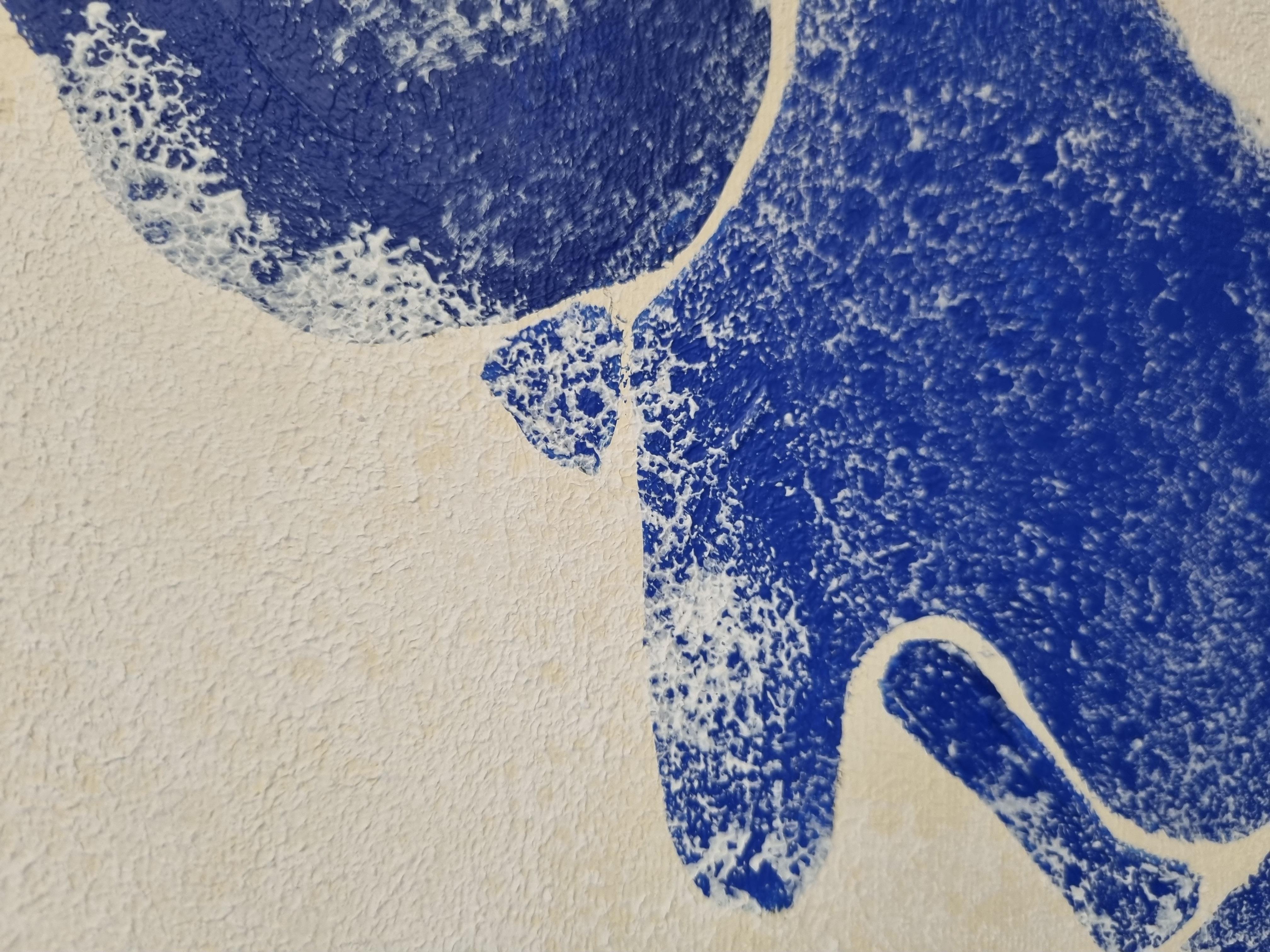 Blue Fig 2 - Painting by Tetiana Khlivenko