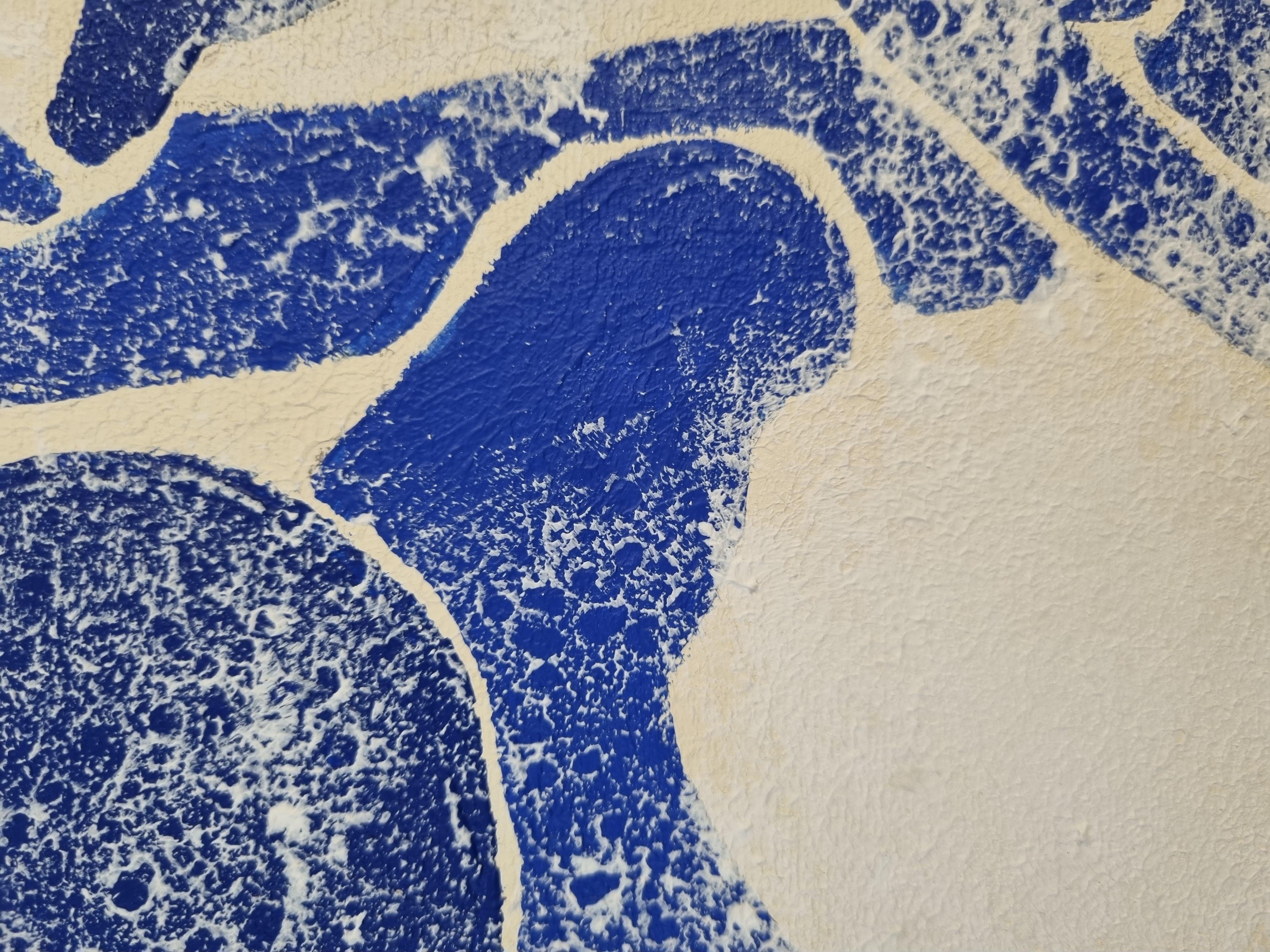 Blue Fig 2 - Contemporary Painting by Tetiana Khlivenko
