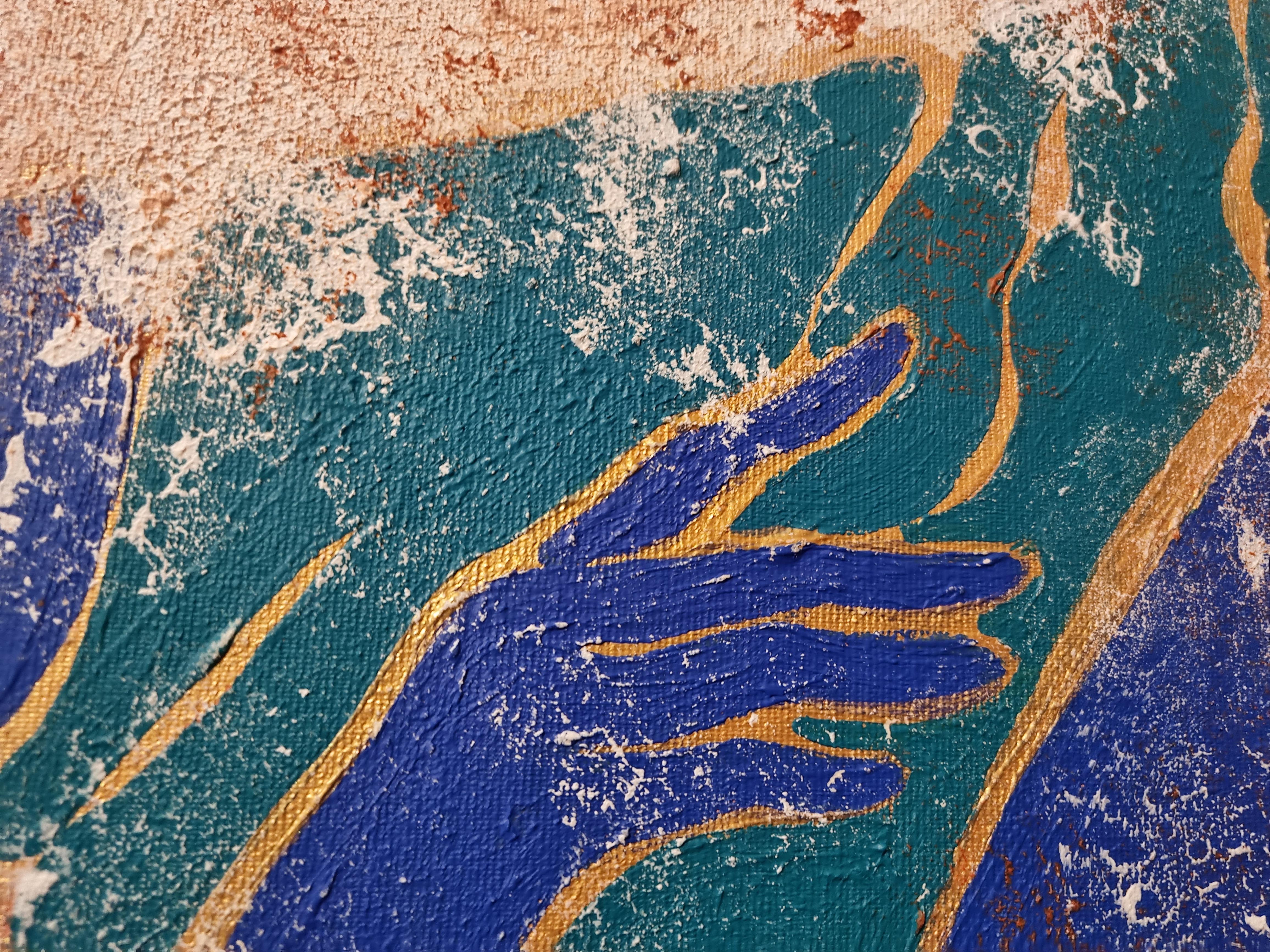 “Listening to Time” - Contemporary Painting by Tetiana Khlivenko