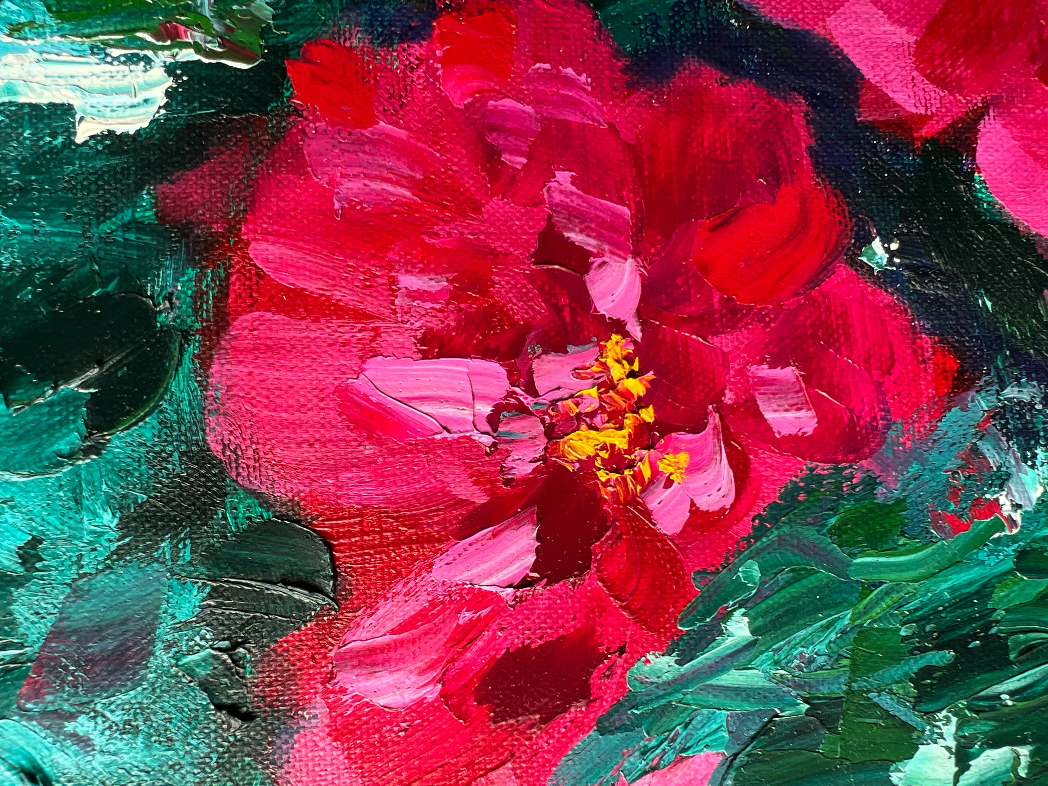 Crimson Roses.  Original painting For Sale 5