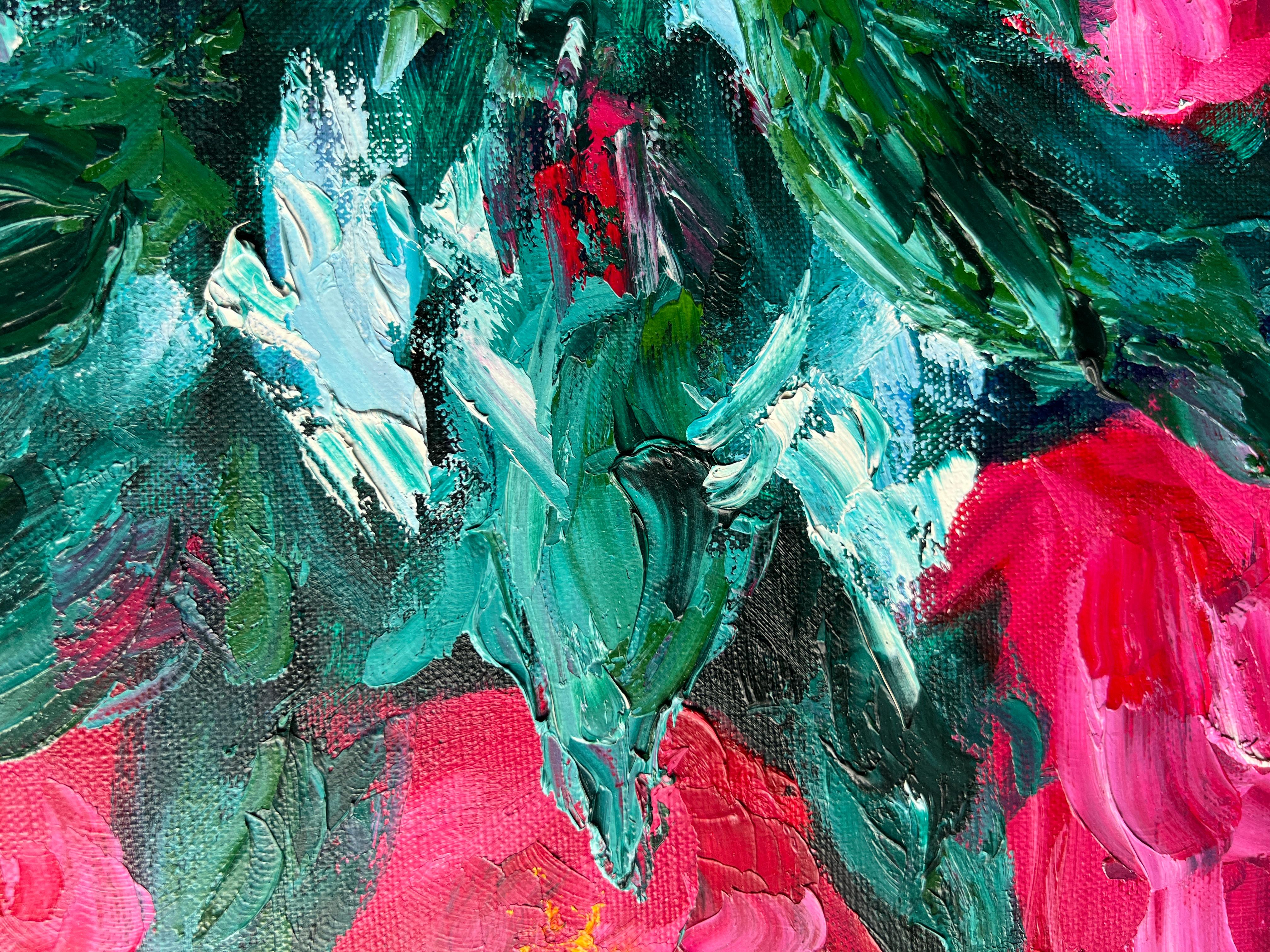 Crimson Roses.  Original painting For Sale 6