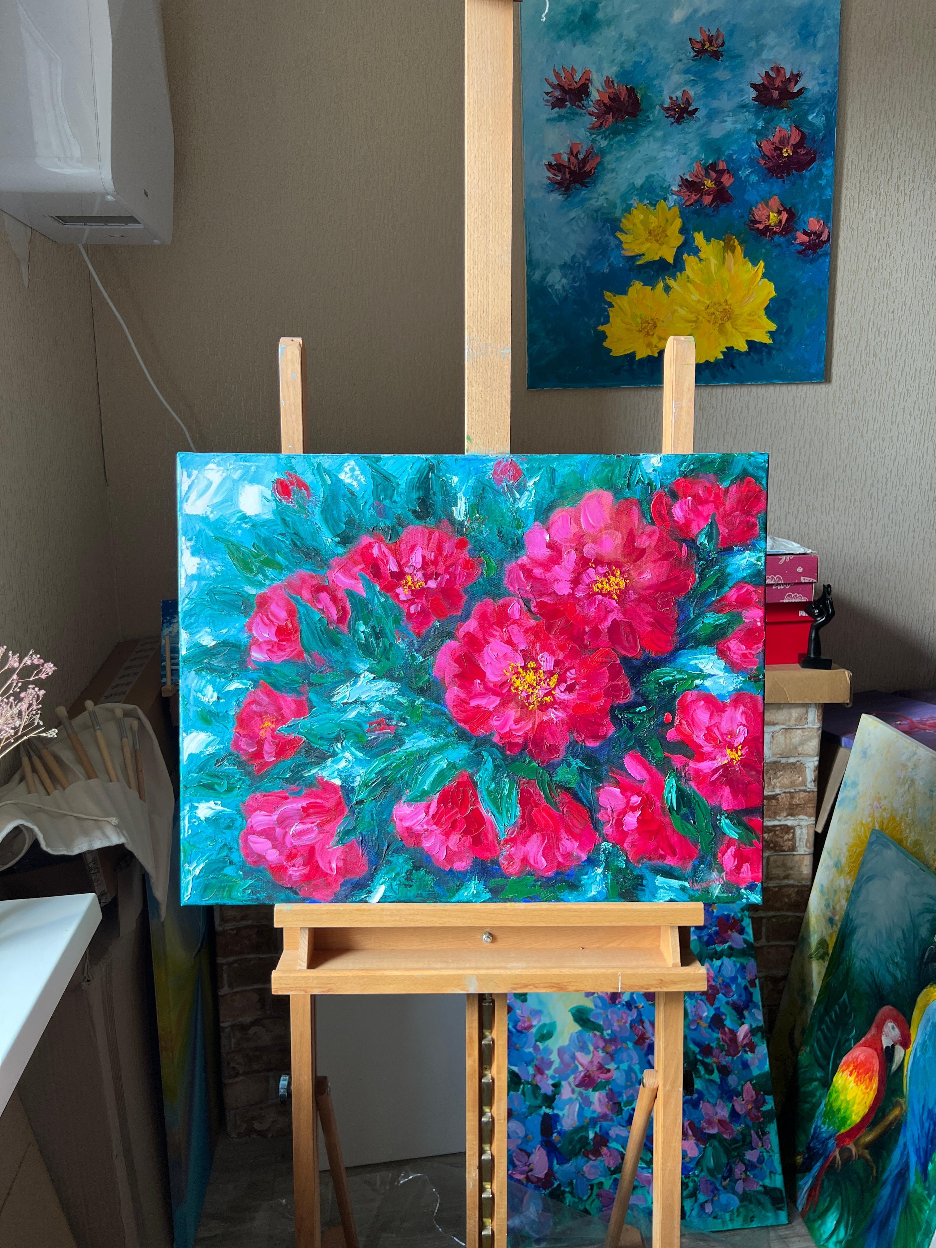 Crimson Roses.  Original painting For Sale 12