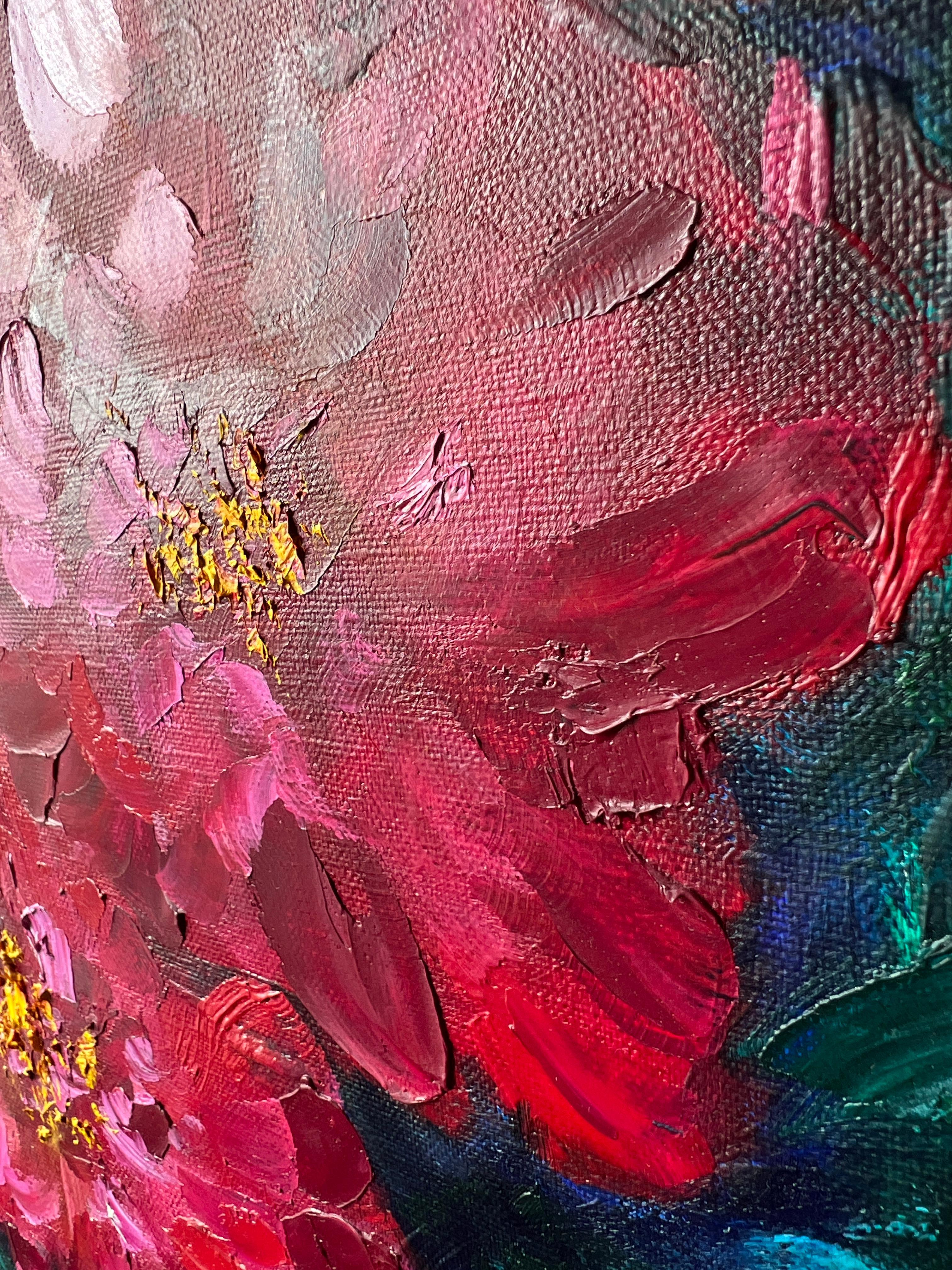 Crimson Roses.  Original painting For Sale 2