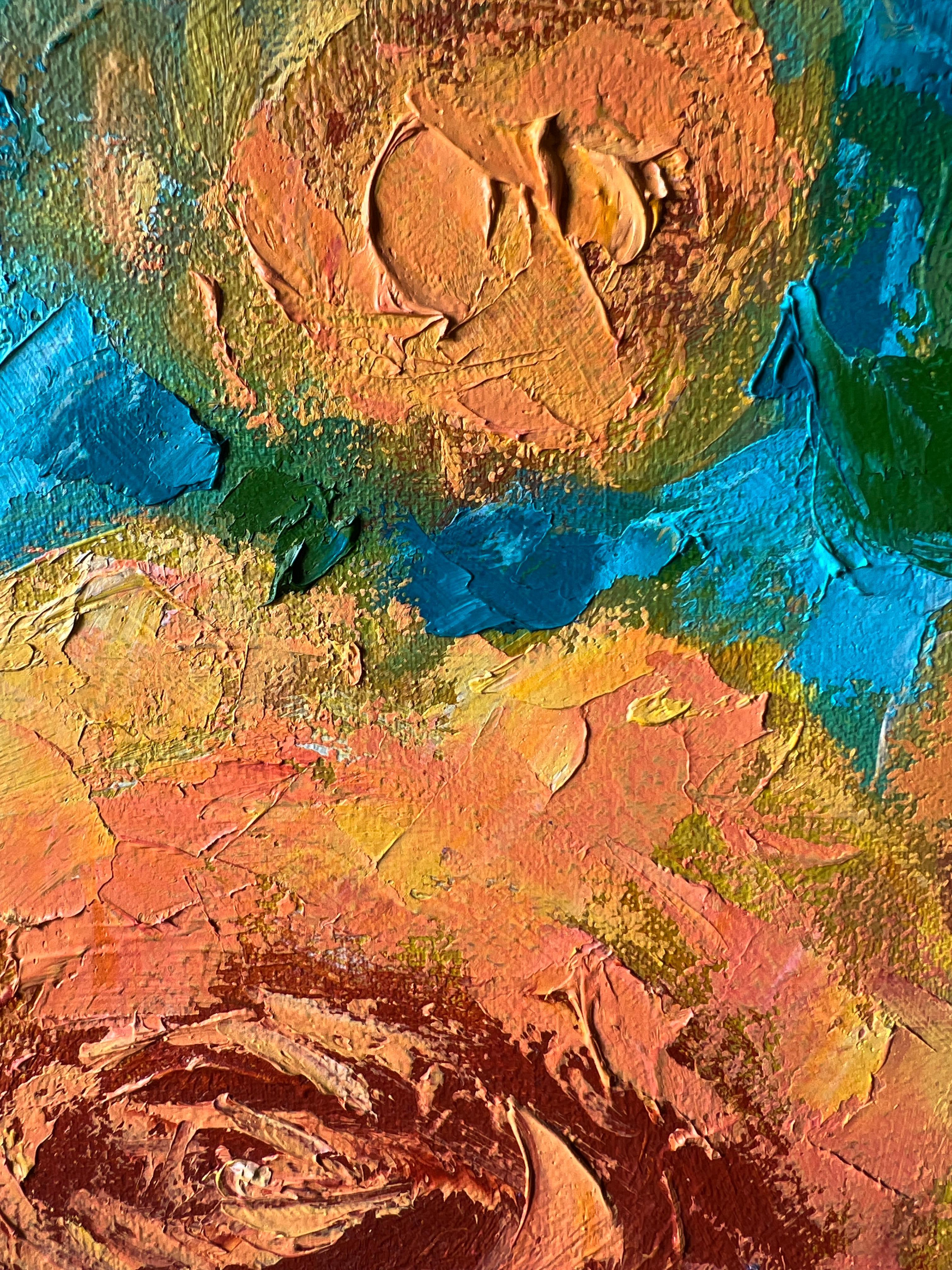 Yellow Roses. Original painting For Sale 3