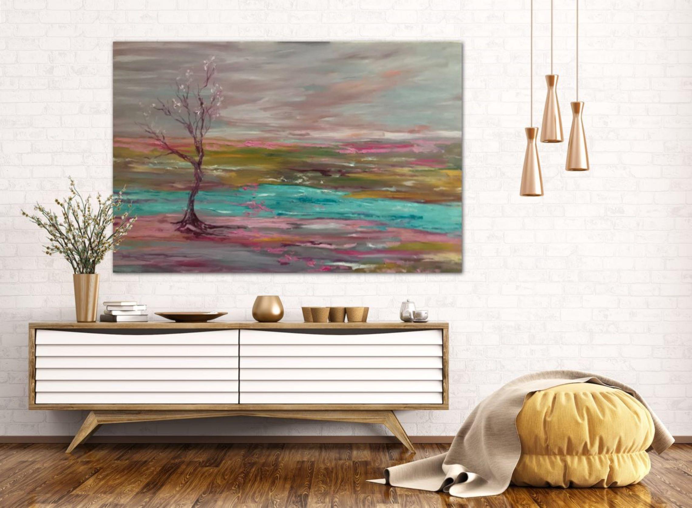 E l'albero fiorisce - Painting Astratto di Tetiana Pchelnykova
