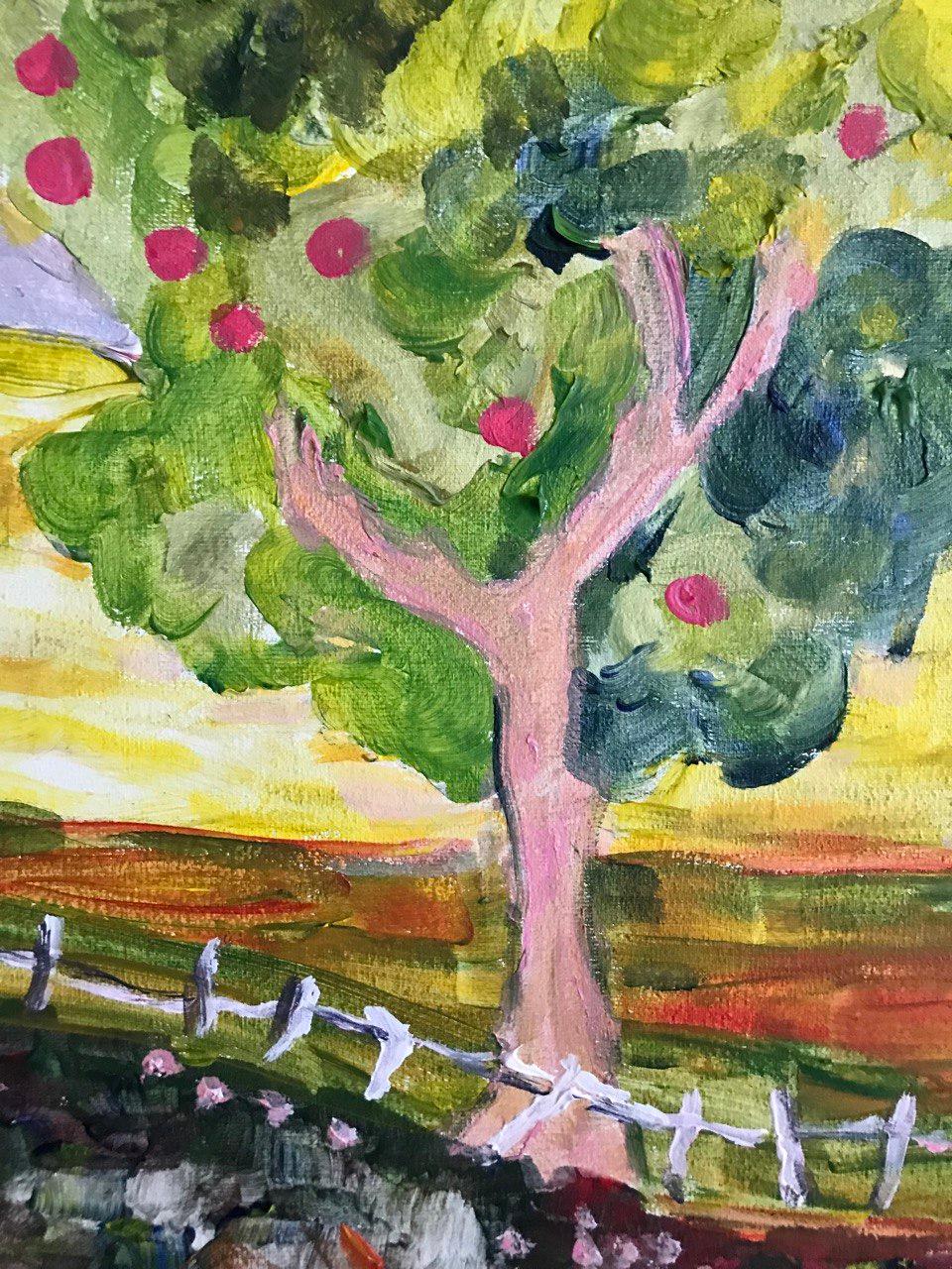 Berehynia: Rebirth on the Meadow, „Gardens of Resilience“, Originalkunstserie „Gardens of Resilience“ (Zeitgenössisch), Painting, von Tetiana Pchelnykova