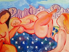 Contemplations by the River, Figurative original painting by Tetiana Pchelnykova