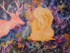Echoes of the Forest , Myths Series original painting by Tetiana Pchelnykova