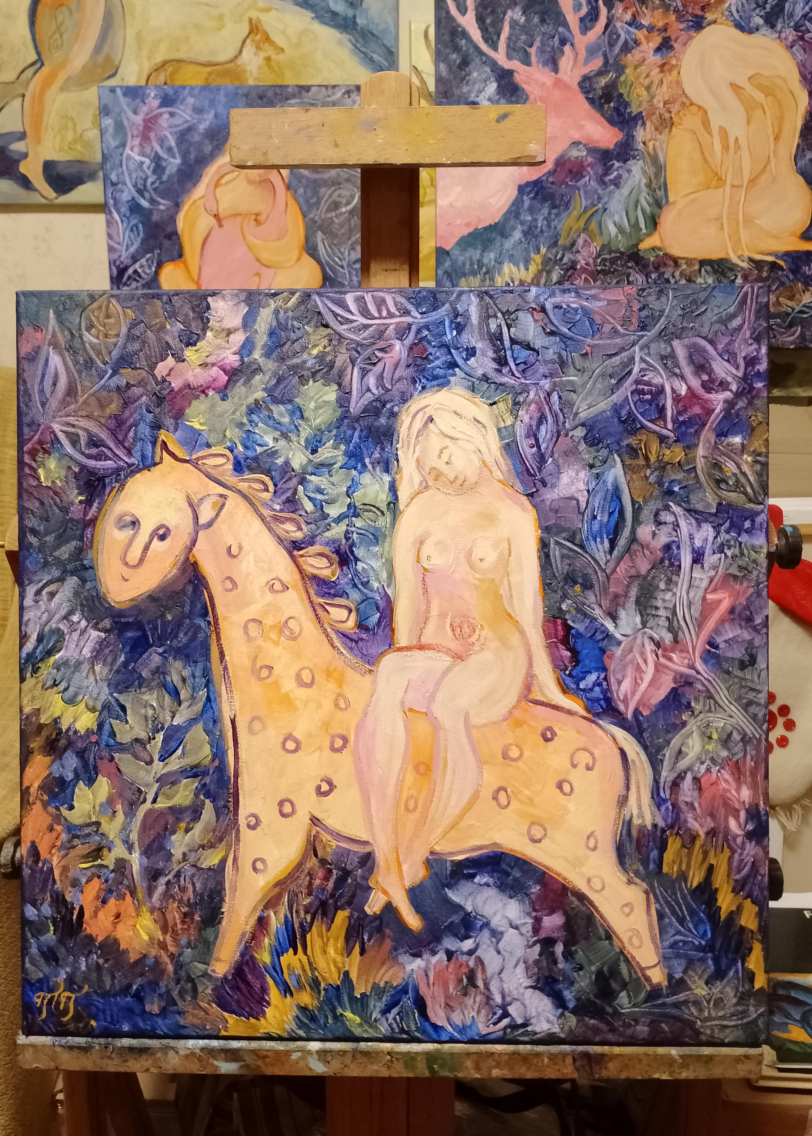  Enchantment of the Mythic Steed Myths Serie original art by Tetiana Pchelnykova For Sale 4