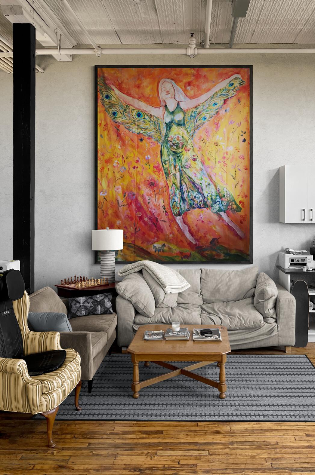 Free and blooming - wings of freedom original painting by Tetiana Pchelnykova For Sale 11