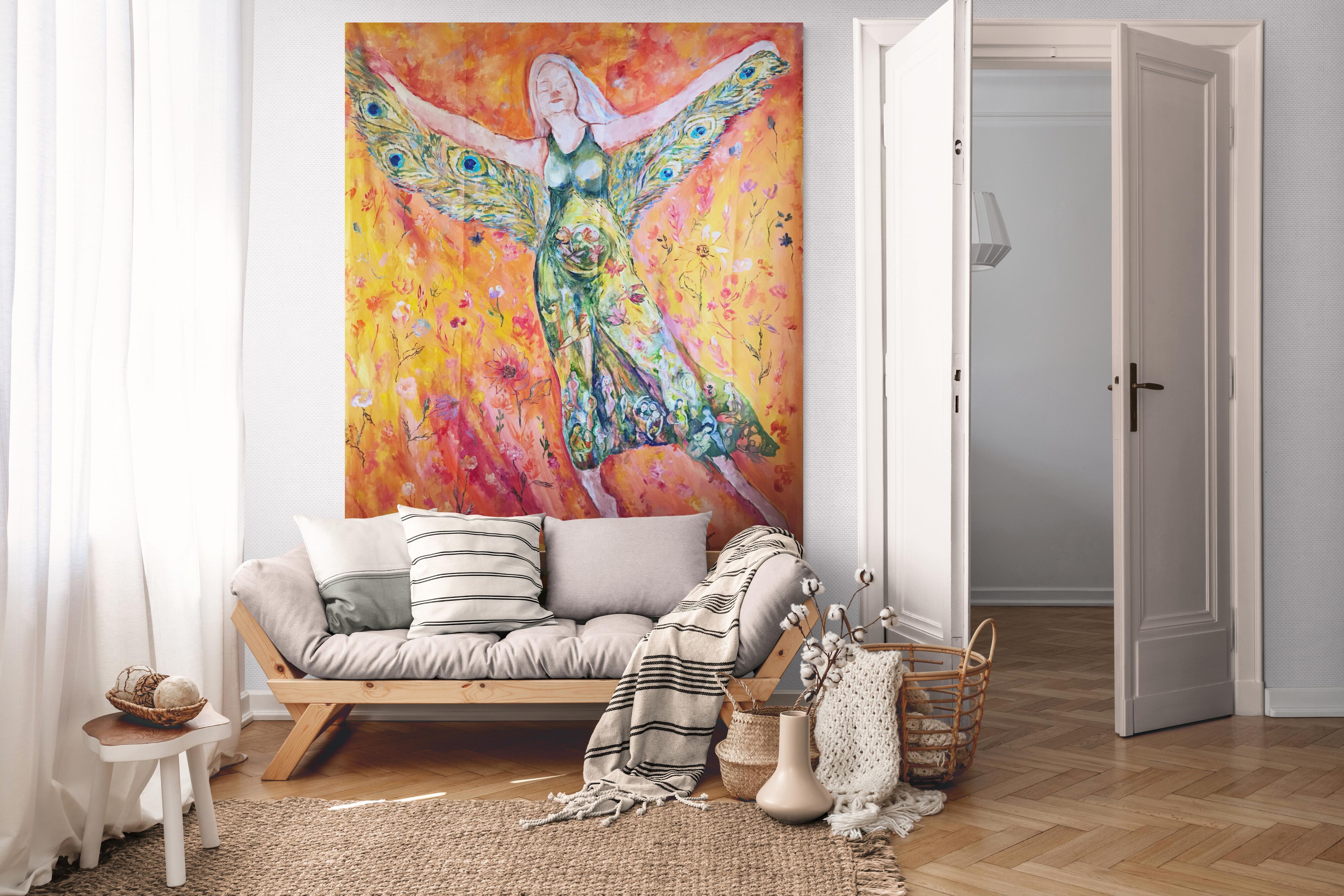 Free and blooming - wings of freedom original painting by Tetiana Pchelnykova For Sale 12