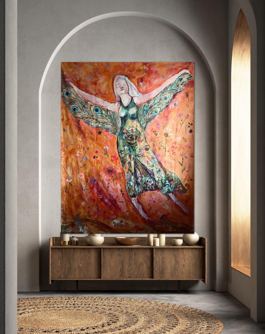Free and blooming - wings of freedom original painting by Tetiana Pchelnykova For Sale 17