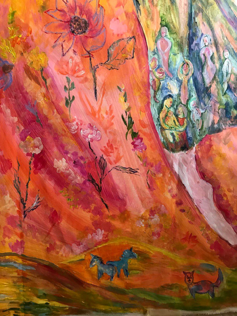Free and blooming - wings of freedom original painting by Tetiana Pchelnykova For Sale 1