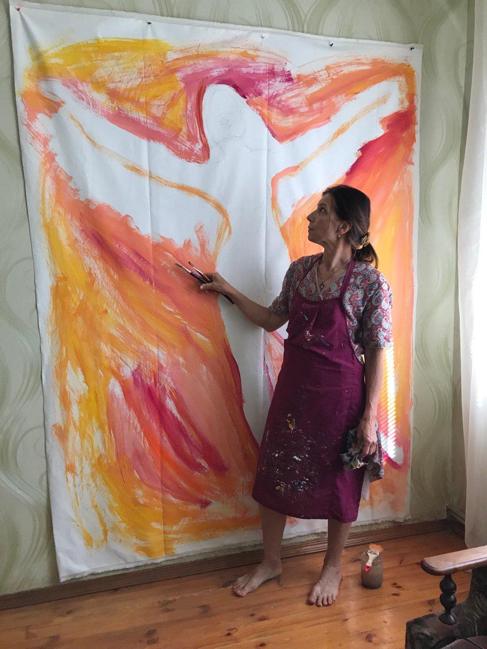 Free and blooming - wings of freedom original painting by Tetiana Pchelnykova For Sale 2