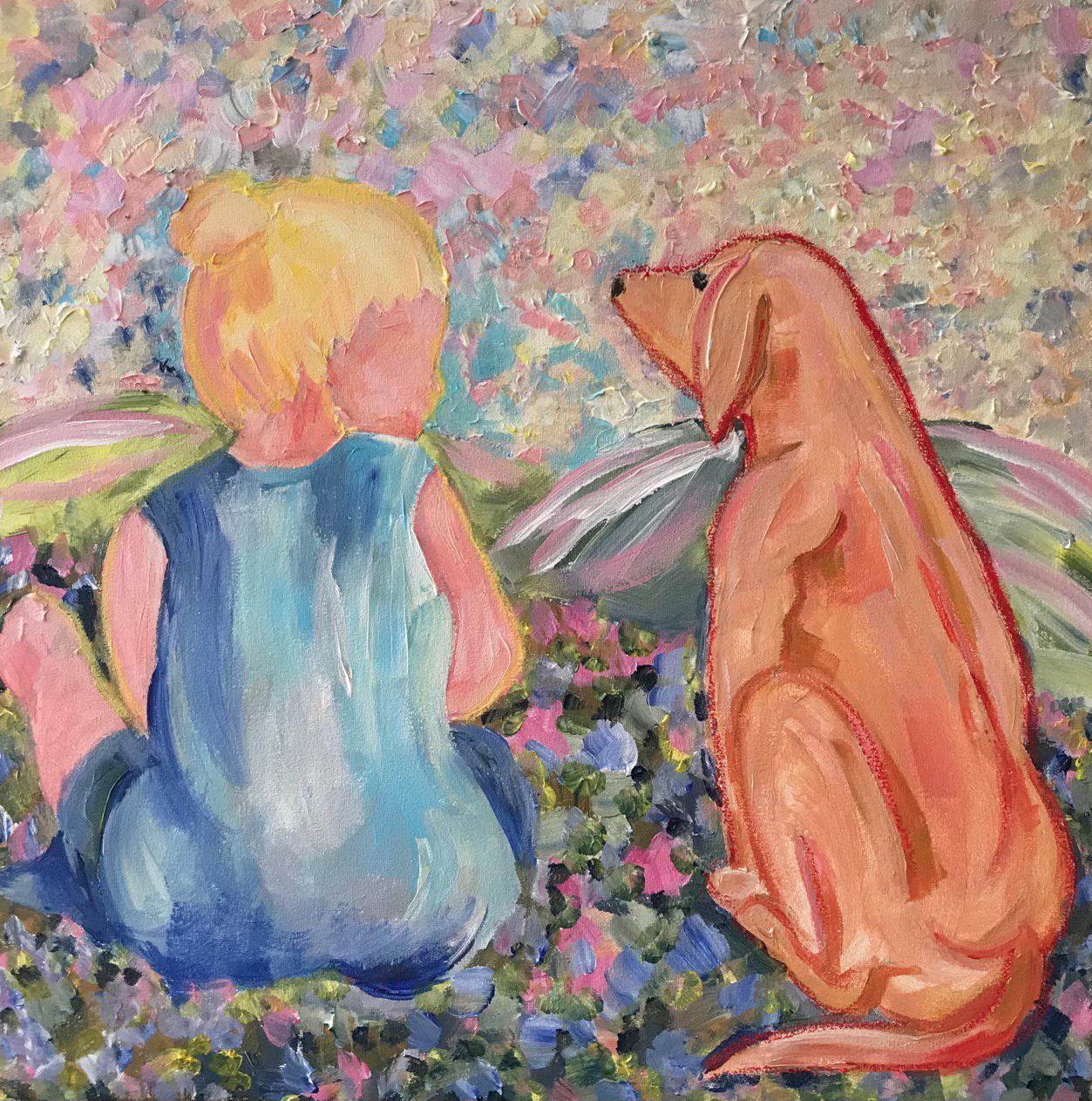 Friends,  "Gardens of Resilience" series, original painting