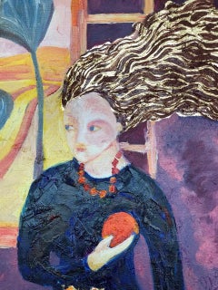 Inner Gardens, serie "Viaggio verso la pace interiore", pittura a olio originale