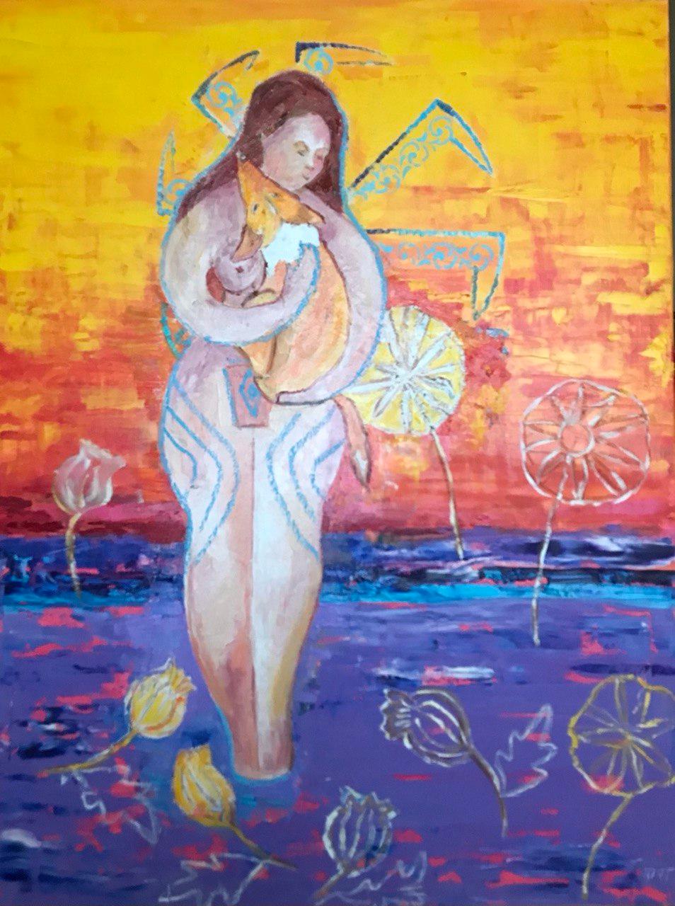 Tetiana Pchelnykova Nude Painting – Harmony Unleashed: Sonnenblumen-Whispers