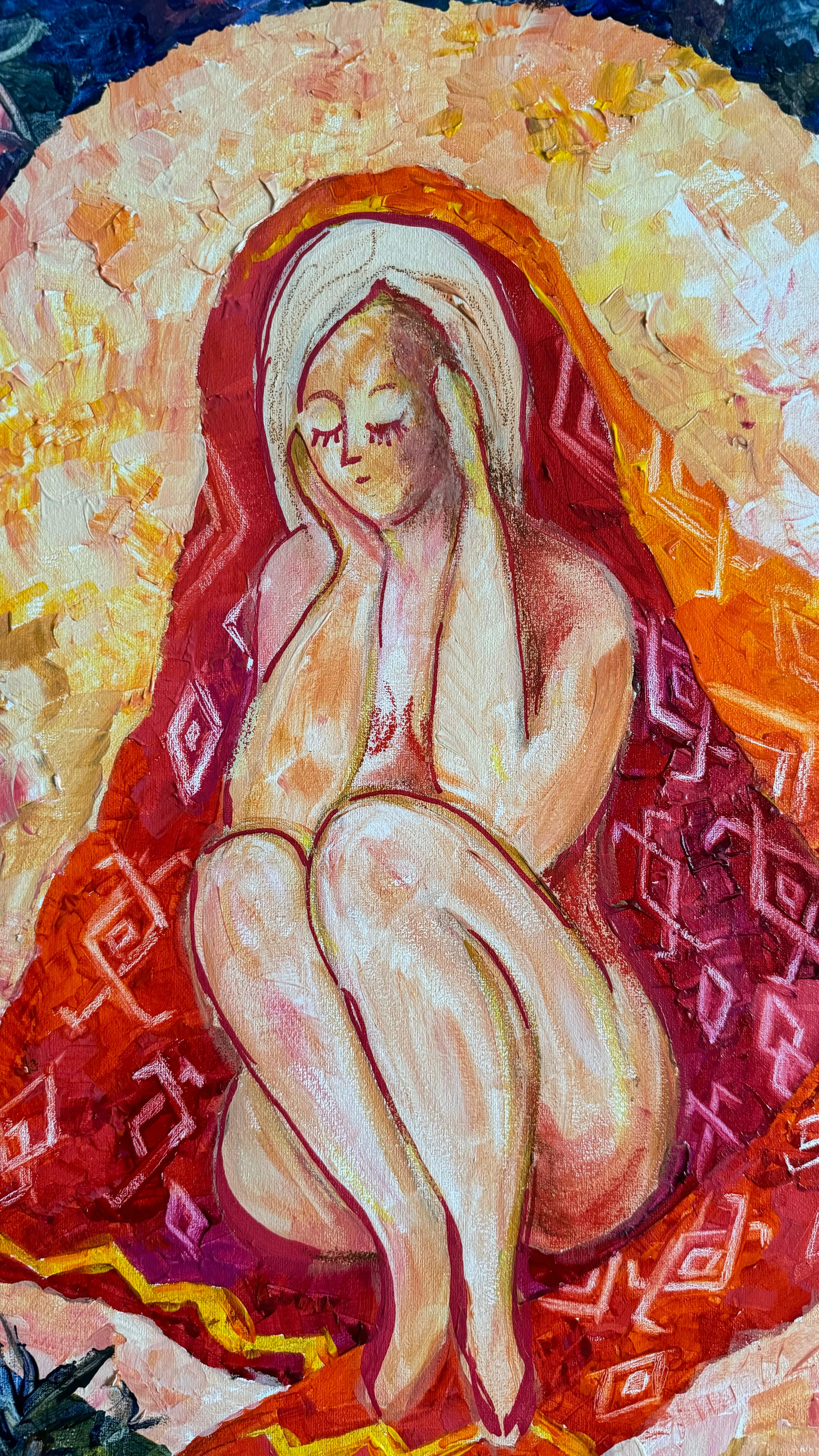 In Shelter Under Protection, original painting by Tetiana Pchelnykova For Sale 15