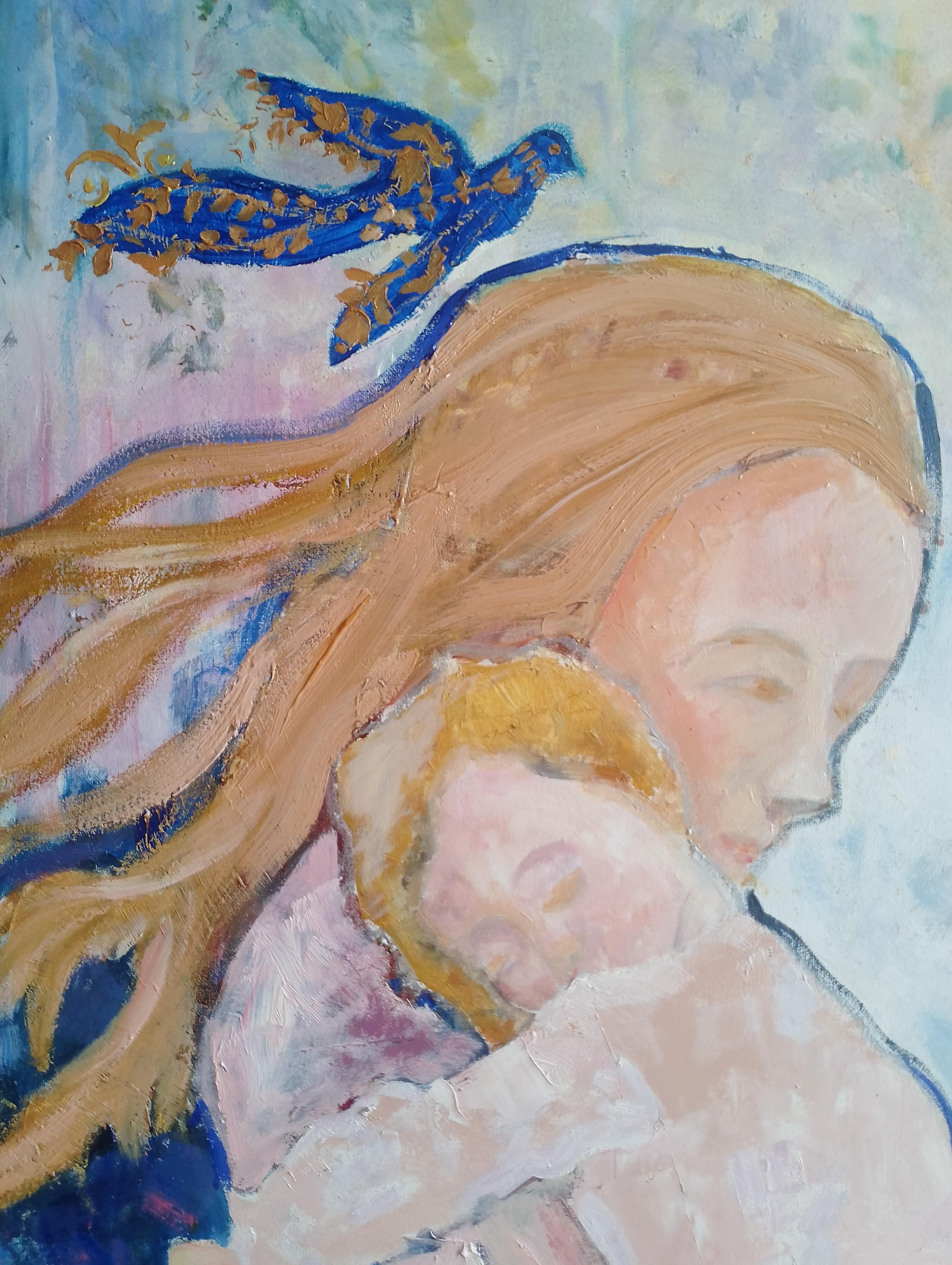 Journey Home: A Mother's Tale, Figuratives Gemälde von Tetiana Pchelnykova im Angebot 1