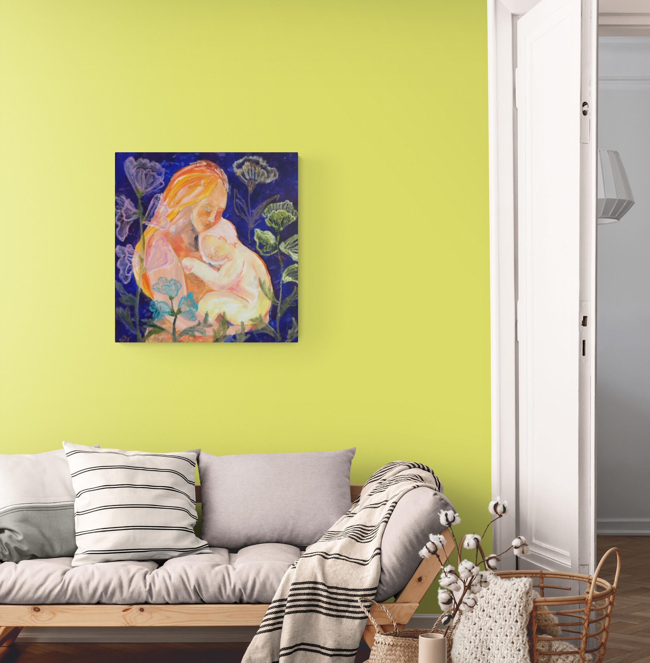 Mother's Embrace, Serie „Gardens of Resilience“, Originalgemälde  im Angebot 4