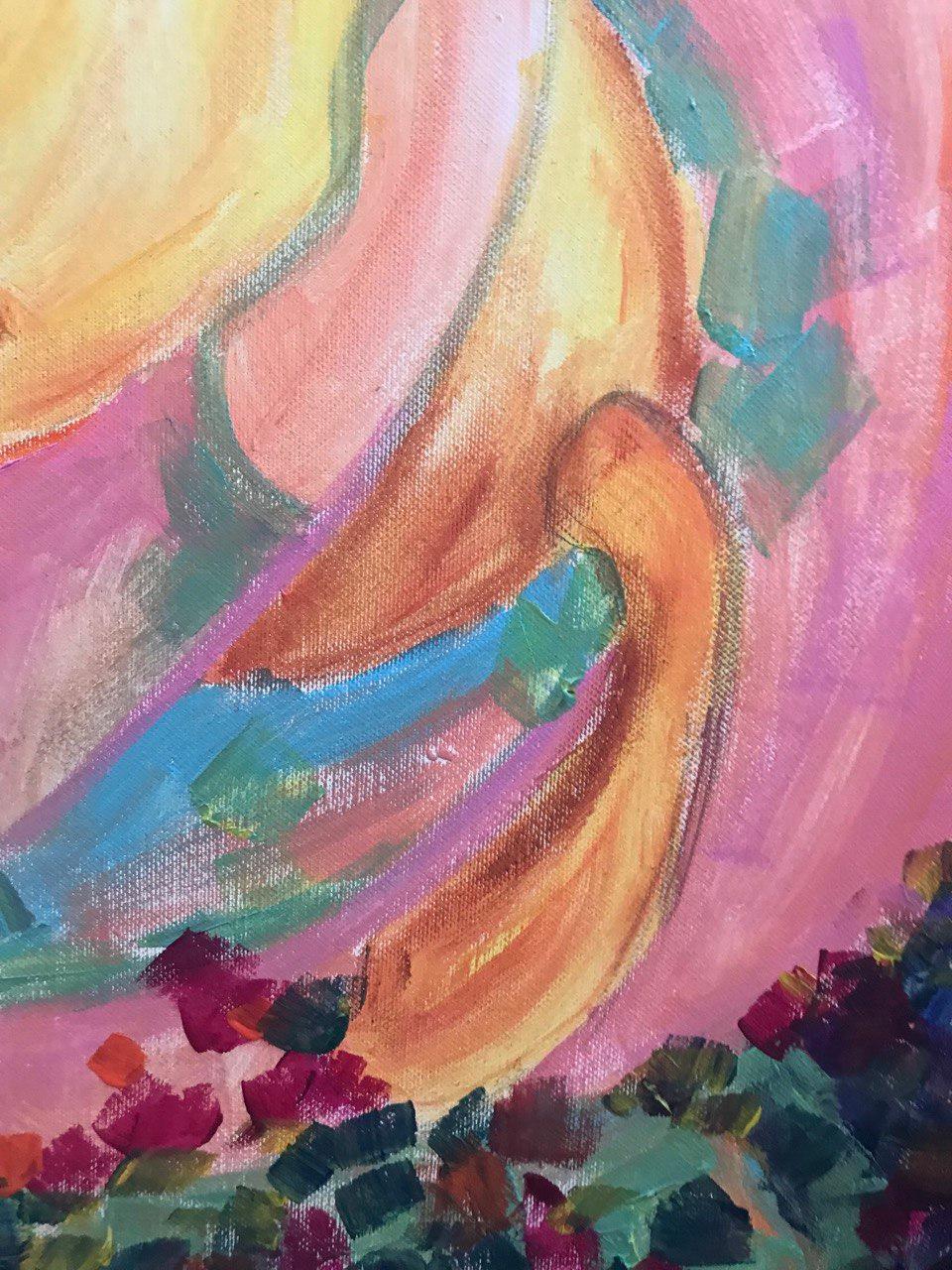 My Ray of Hope série Gardens of Resilience, peinture originale - Contemporain Painting par Tetiana Pchelnykova