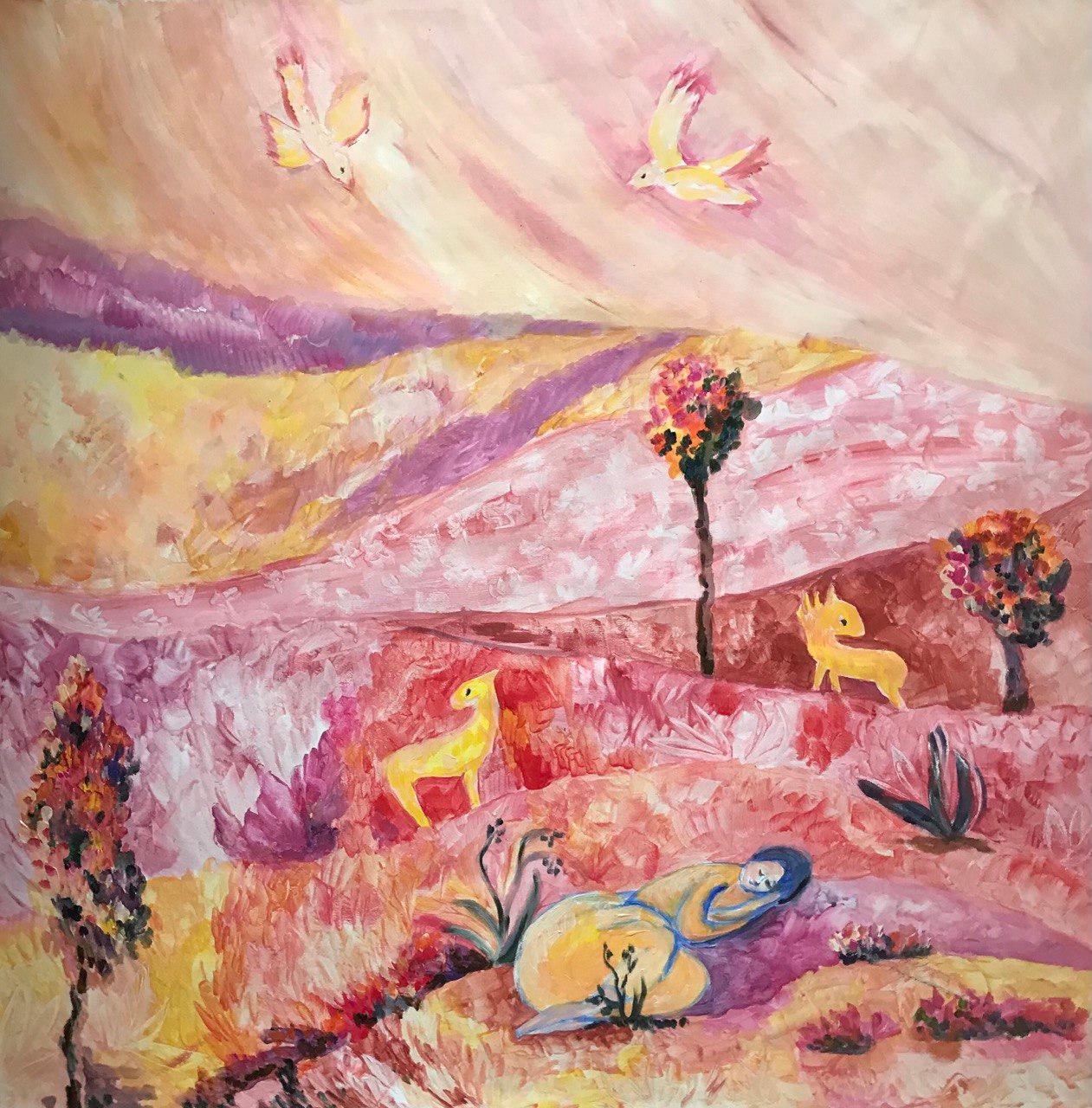 Peaceful Slumber, Silence Series original painting by Tetiana Pchelnykova For Sale 10
