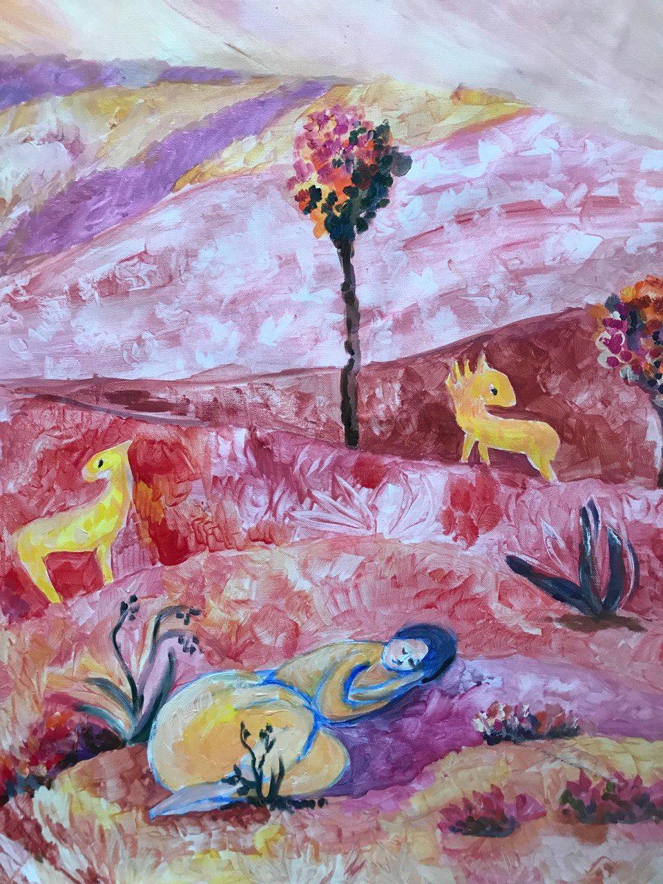 Peaceful Slumber, Silence Series original painting by Tetiana Pchelnykova For Sale 6