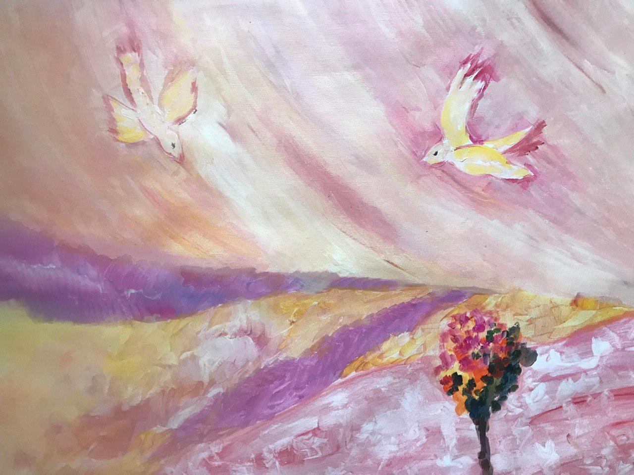 Peaceful Slumber, Silence Series original painting by Tetiana Pchelnykova For Sale 7
