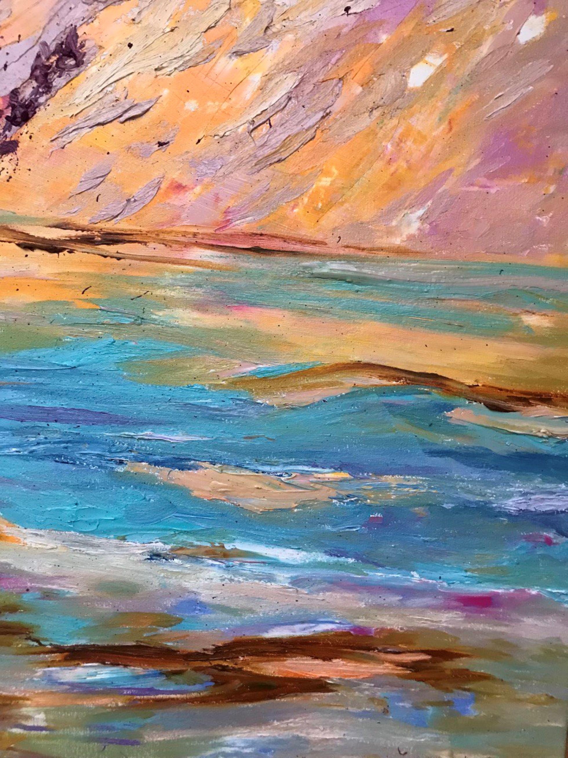 Salzseen (Abstrakt), Painting, von Tetiana Pchelnykova