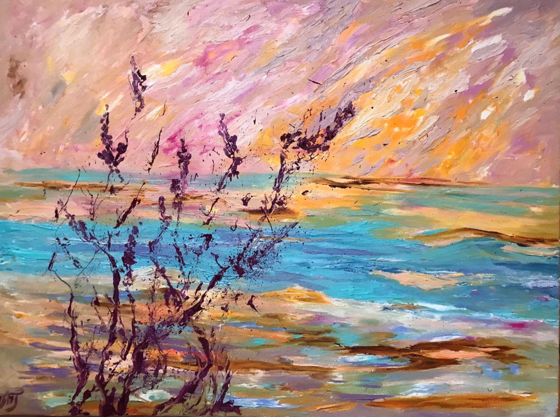 Tetiana Pchelnykova Landscape Painting – Salzseen