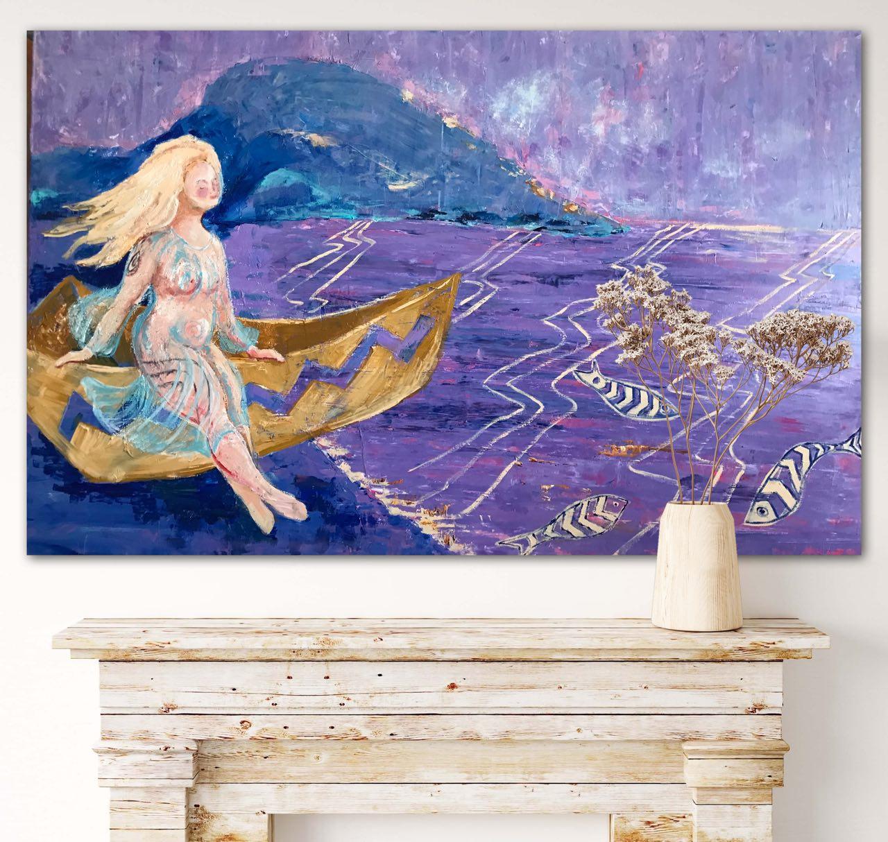 Scythian Sea, Cycle of Being original oil painting For Sale 11