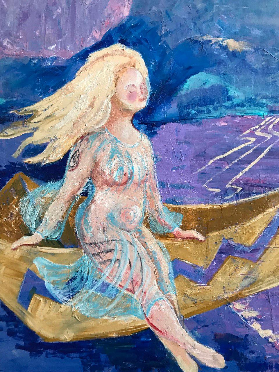 Scythian Sea, Cycle of Being original oil painting - Painting by Tetiana Pchelnykova